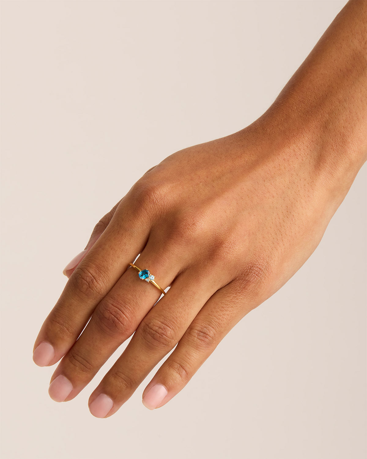 18K Gold Vermeil Kindred Birthstone Ring - December Birthstone Jewelry for Women, Perfect Gift for Christmas, Anniversary & Special Occasions