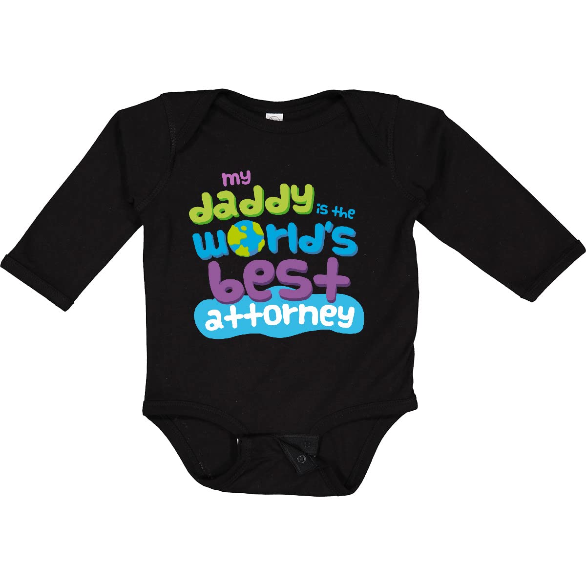 Inktastic Attorney Dad Lawyer Gift - Long Sleeve Baby Bodysuit for Newborns & Infants - Perfect for Court Visits, Law Office Photos & Father's Day Presents