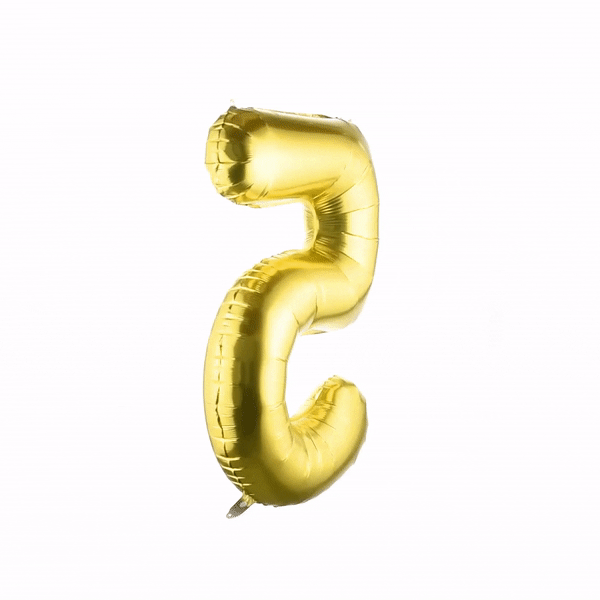 Balloonify Gold Mylar Number 5 Balloon - 40 Inch Large Foil Balloon for Birthday Parties, Anniversaries & Celebrations (1 Count Box)
