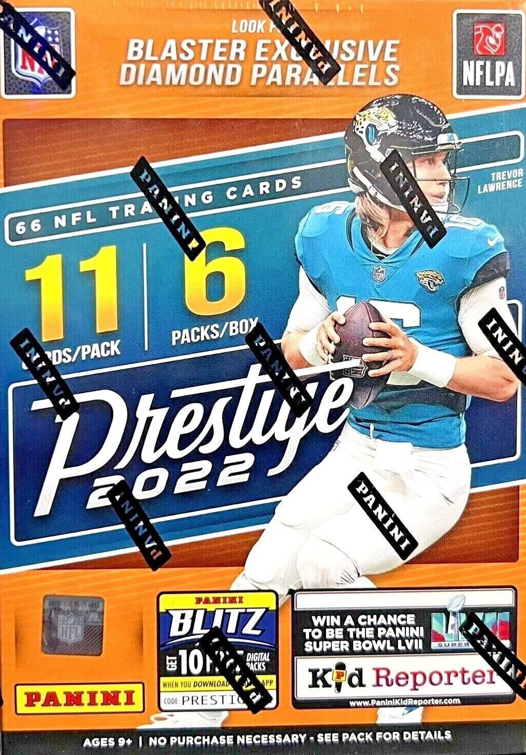 2022 Panini Prestige NFL Football Blaster Box - 66 Trading Cards per Box with Blaster Exclusive Diamond Parallel, Rookie Cards & Autographs | Superior Sports Investments Exclusive | Perfect for NFL Collectors, Fantasy Football Fans & Sports Memorabilia Enthusiasts