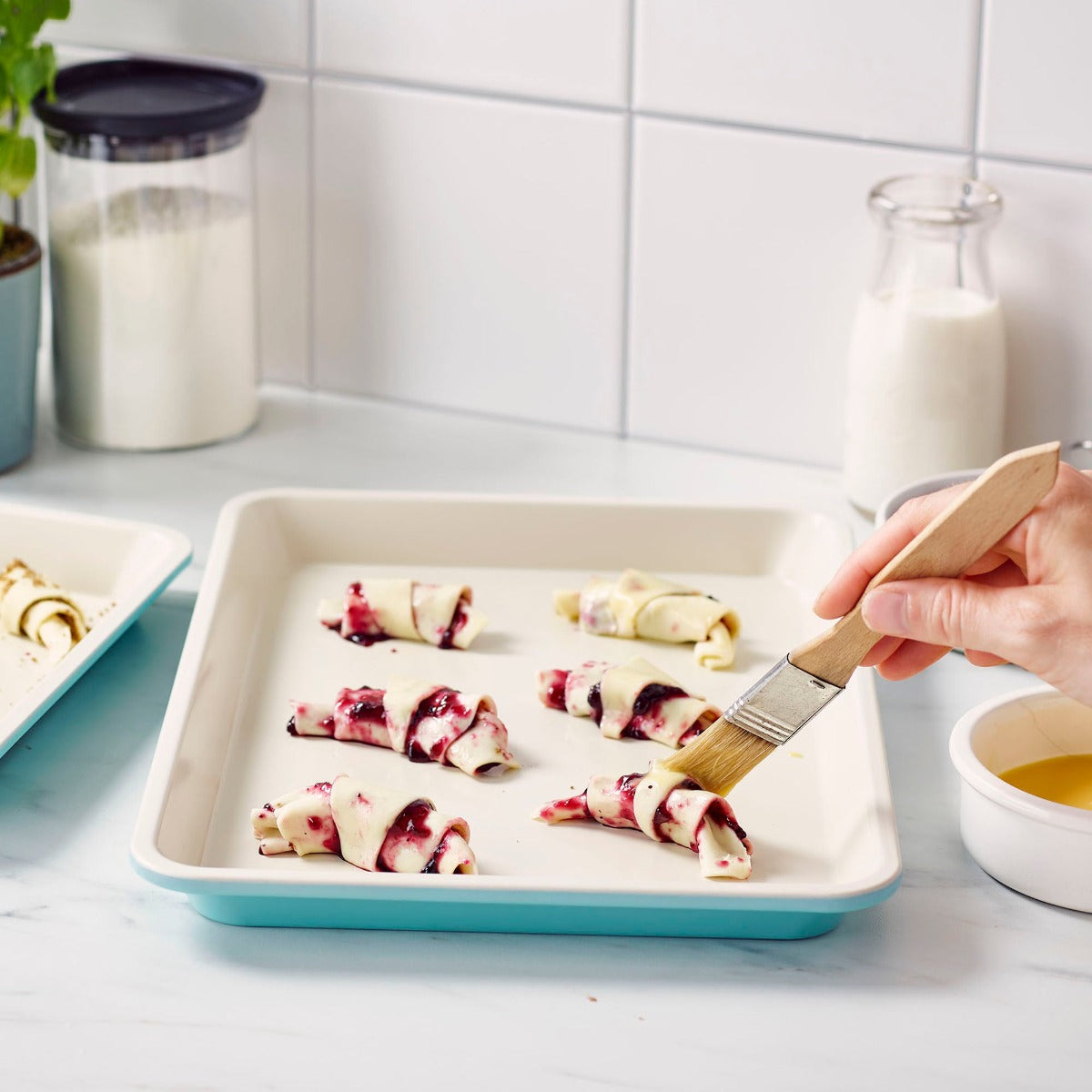 GreenLife Ceramic Nonstick 13 x 9 Inch Cookie Baking Sheet Set - Perfect for Baking Cookies, Cakes, Roasting Vegetables & More | Oven Safe & Eco-Friendly