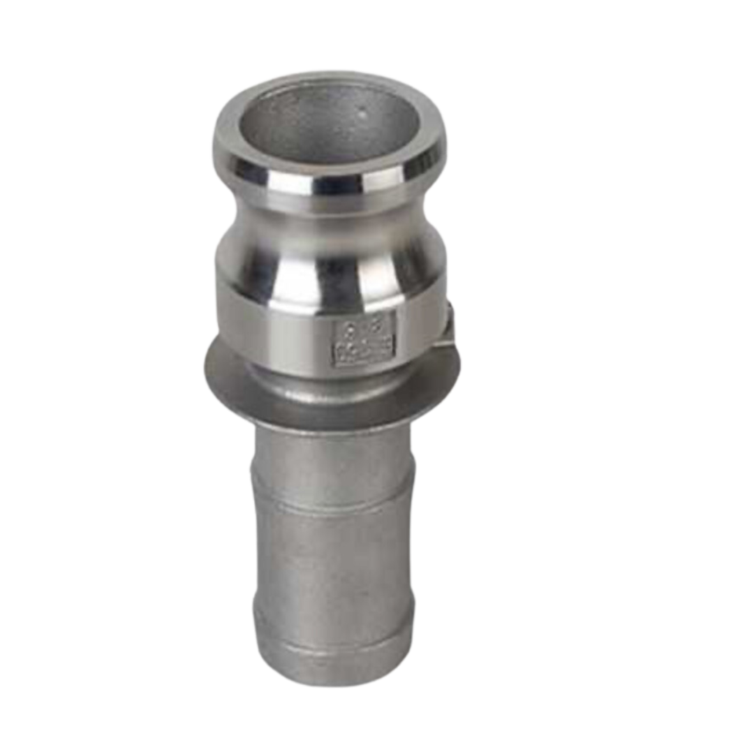 High-Quality Camlock Fittings: Type E Adapter to Hosetail (25mm-76mm) for Industrial, Agricultural & Firefighting Applications