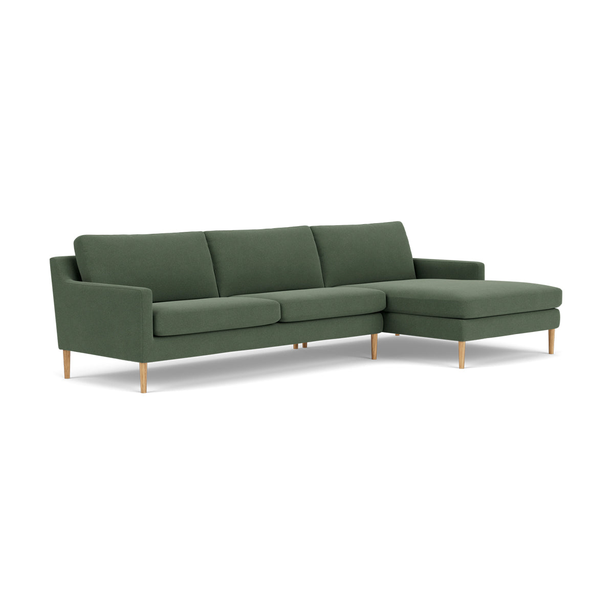 Astha Fabric Right Chaise Sofa - Modern Upholstered Sectional Couch for Living Room, Lounge & Small Spaces