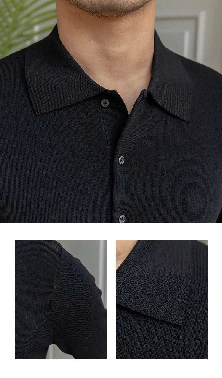 Premium British Polo Shirt for Men - Classic Casual Cotton Knit Top for Golf, Work & Everyday Wear