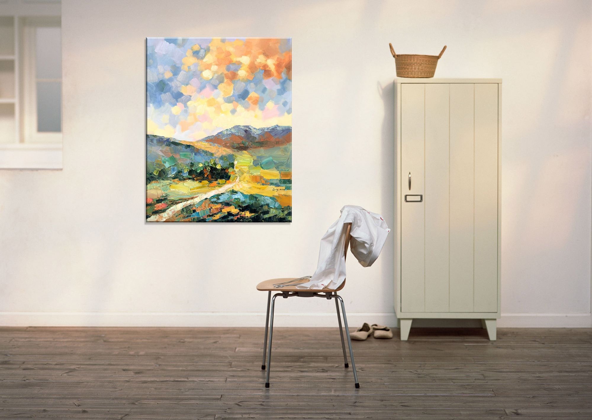 Abstract Canvas Wall Art - Large Original Oil Painting for Modern Home Decor | Landscape & Contemporary Artwork for Living Room, Bedroom & Office