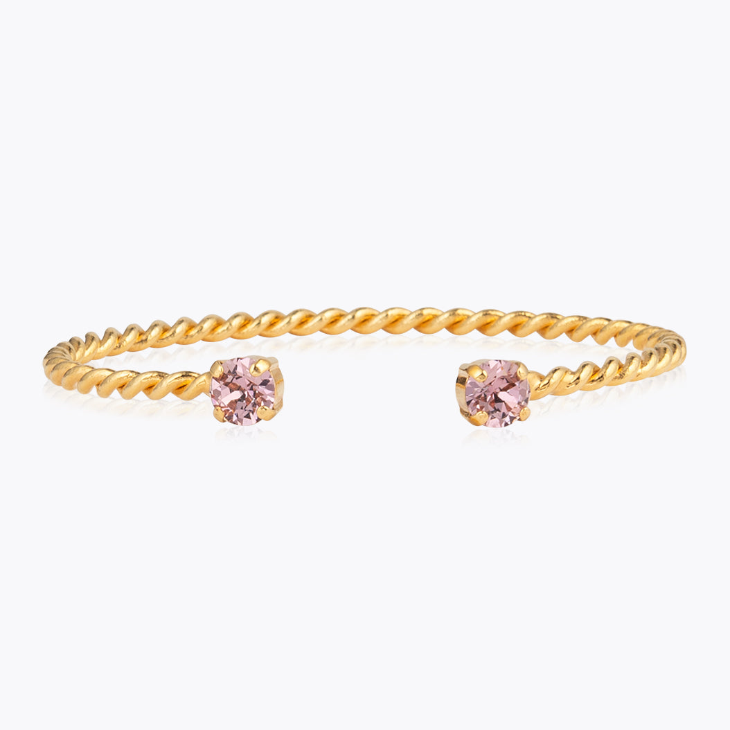 Mini Twisted Bracelet - Light Amethyst Crystal Adjustable Bangle for Women | Boho Chic Jewelry, Stackable Bracelets for Everyday Wear & Gift Giving