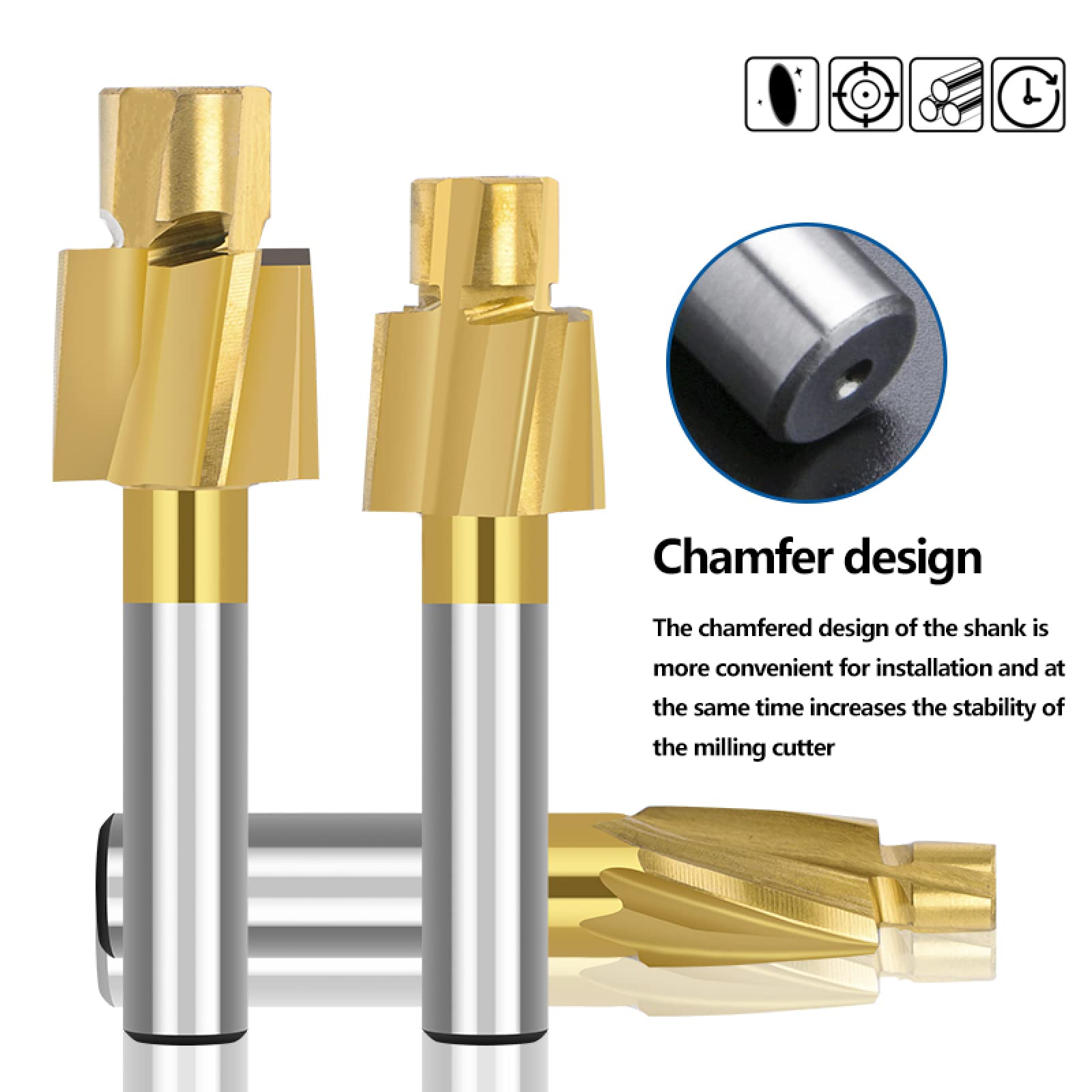 7pcs HSS Milling Cutter Set - M3 to M12 Counterbore End Mill with Pilot for Slotting | Perfect for Metalworking, Woodworking & DIY Projects