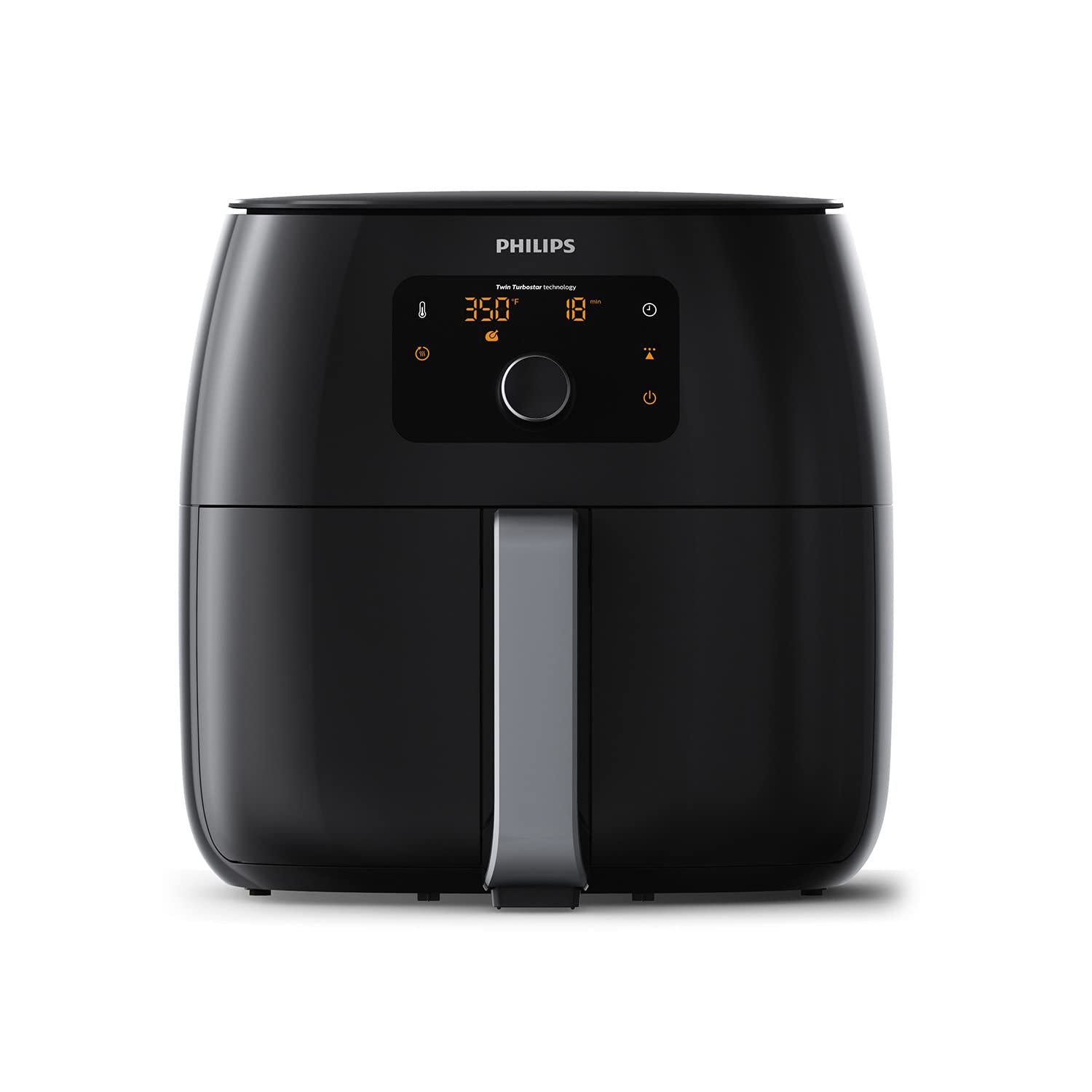 **Philips Premium XXL Air Fryer with Fat Removal Technology, 7qt (3lb) Capacity, Black (HD9650/96) – Includes Baking Pan & Silicone Muffin Cups – Perfect for Family Meals, Healthy Cooking & Quick Snacks**