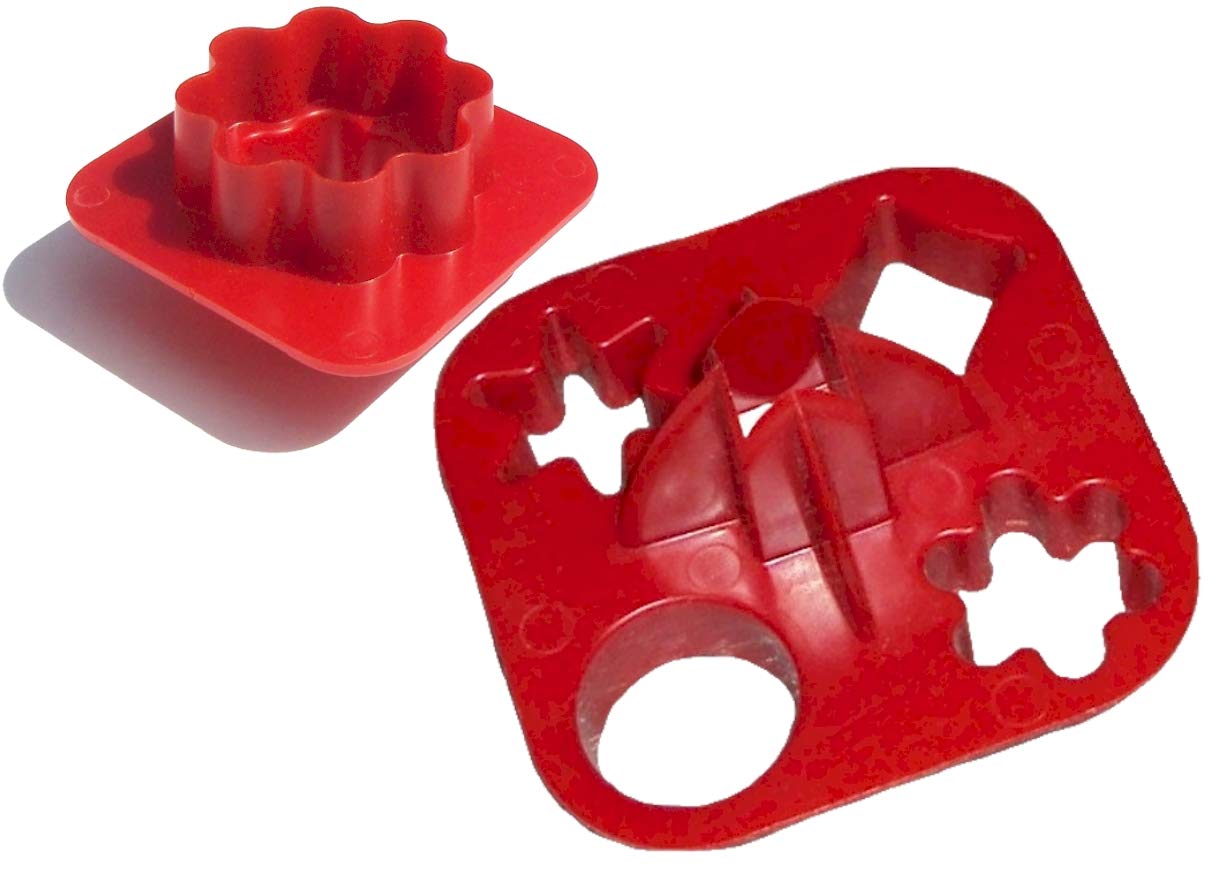 Tupperware Mini Cookie Cutter Set - Stainless Steel Canape & Dough Cutters for Baking, Cheese Slicing - 6-Piece Red Kitchen Gadgets | Perfect for Holiday Cookies, Party Appetizers & DIY Crafts