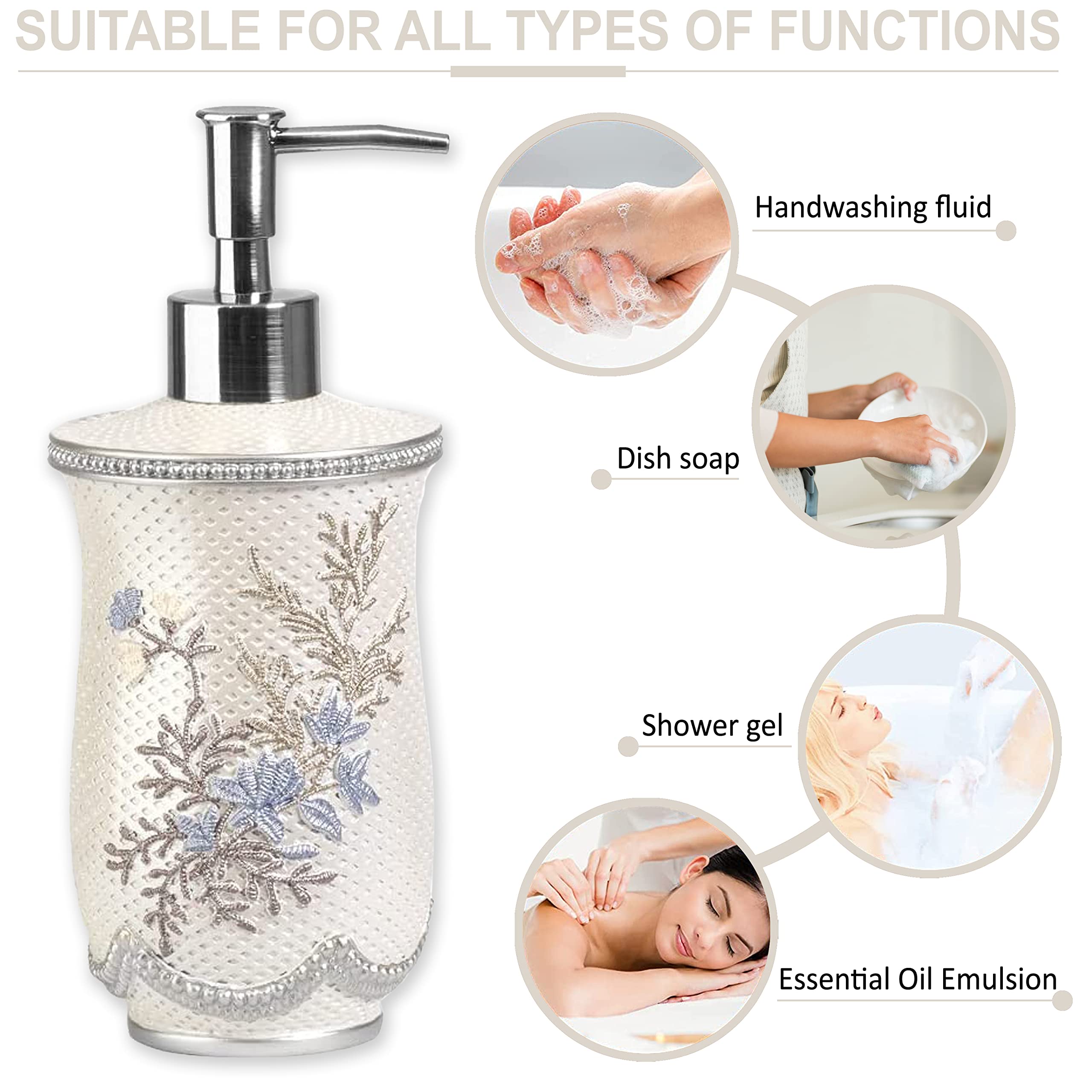 Premium Bath Lotion Pump Capri - Beige | High-Quality Dispenser for Shower & Bathroom Essentials | Perfect for Liquid Soap, Shampoo & Body Wash