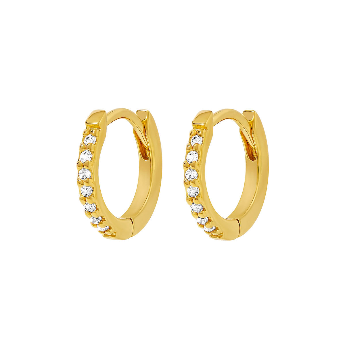 Sparkles Micro Huggies Gold Earrings - Elegant & Dainty Jewelry for Women | Perfect for Parties, Weddings & Everyday Wear