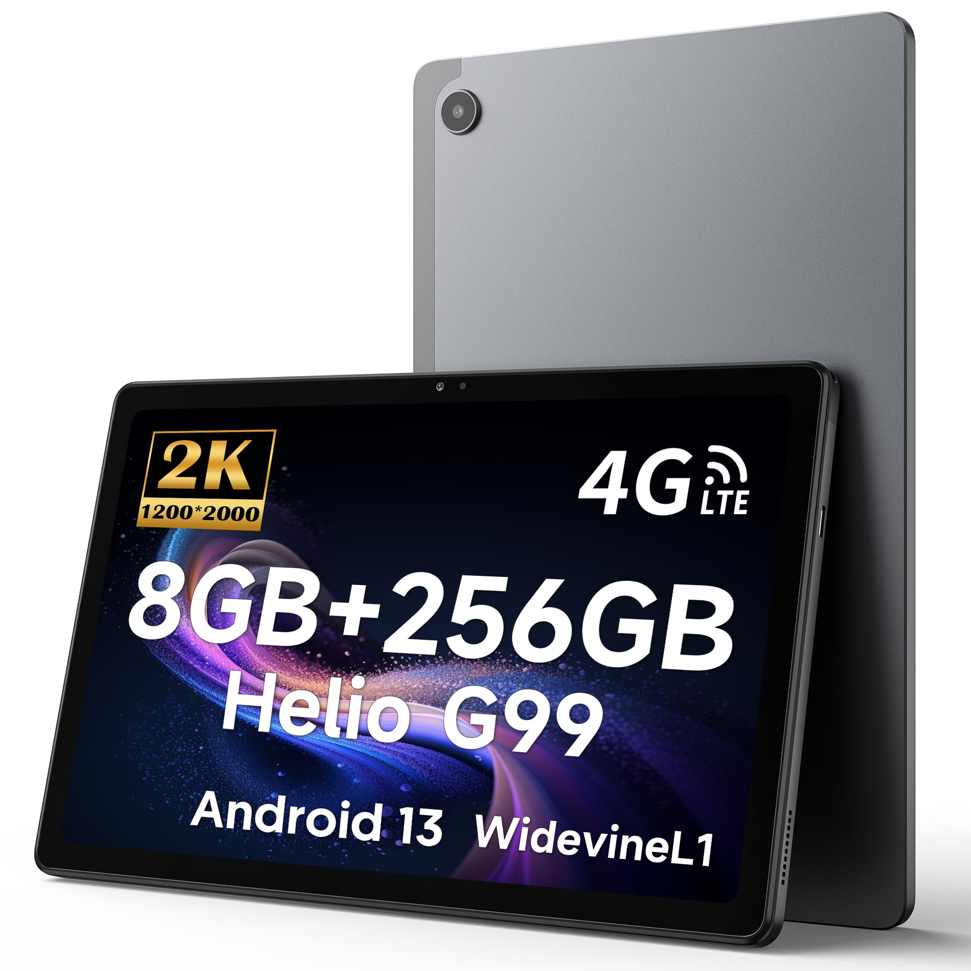 ALLDOCUBE iPlay50 Pro 10.36 Inch Android Tablet - 8GB RAM 256GB ROM (Expandable to 2TB), MediaTek G99 Octa-Core 2.0GHz, 2K IPS 60Hz Display, Widevine L1, 4G LTE - Perfect for Gaming, Streaming & Productivity On The Go