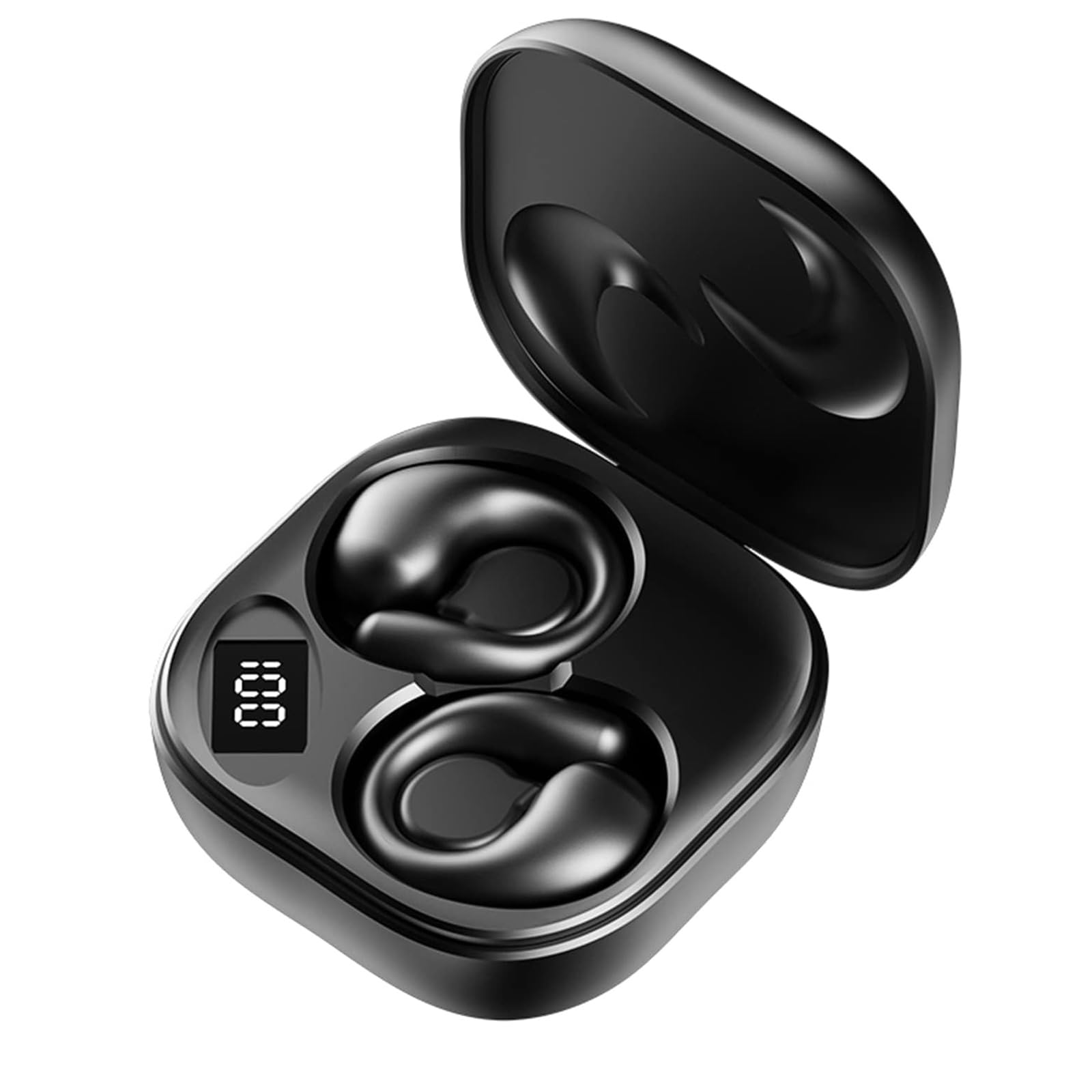 Wireless Bone Conduction Headphones - Open Ear Bluetooth Earbuds for Running, Cycling & Workouts - Sweatproof Sport Earphones with Secure Clip-On Design - Perfect for Gym, Jogging & Outdoor Activities