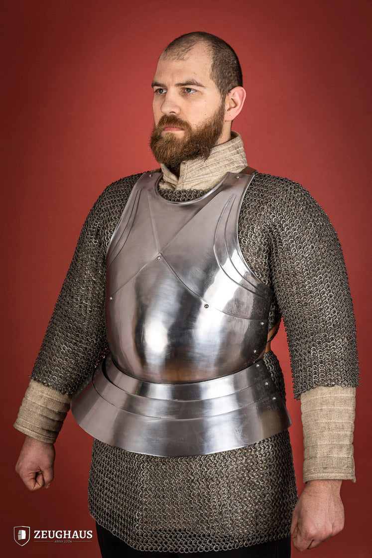 Polished 1.6mm Milanese Breastplate for Infantry - Medieval Armor for Reenactment, LARP & Cosplay