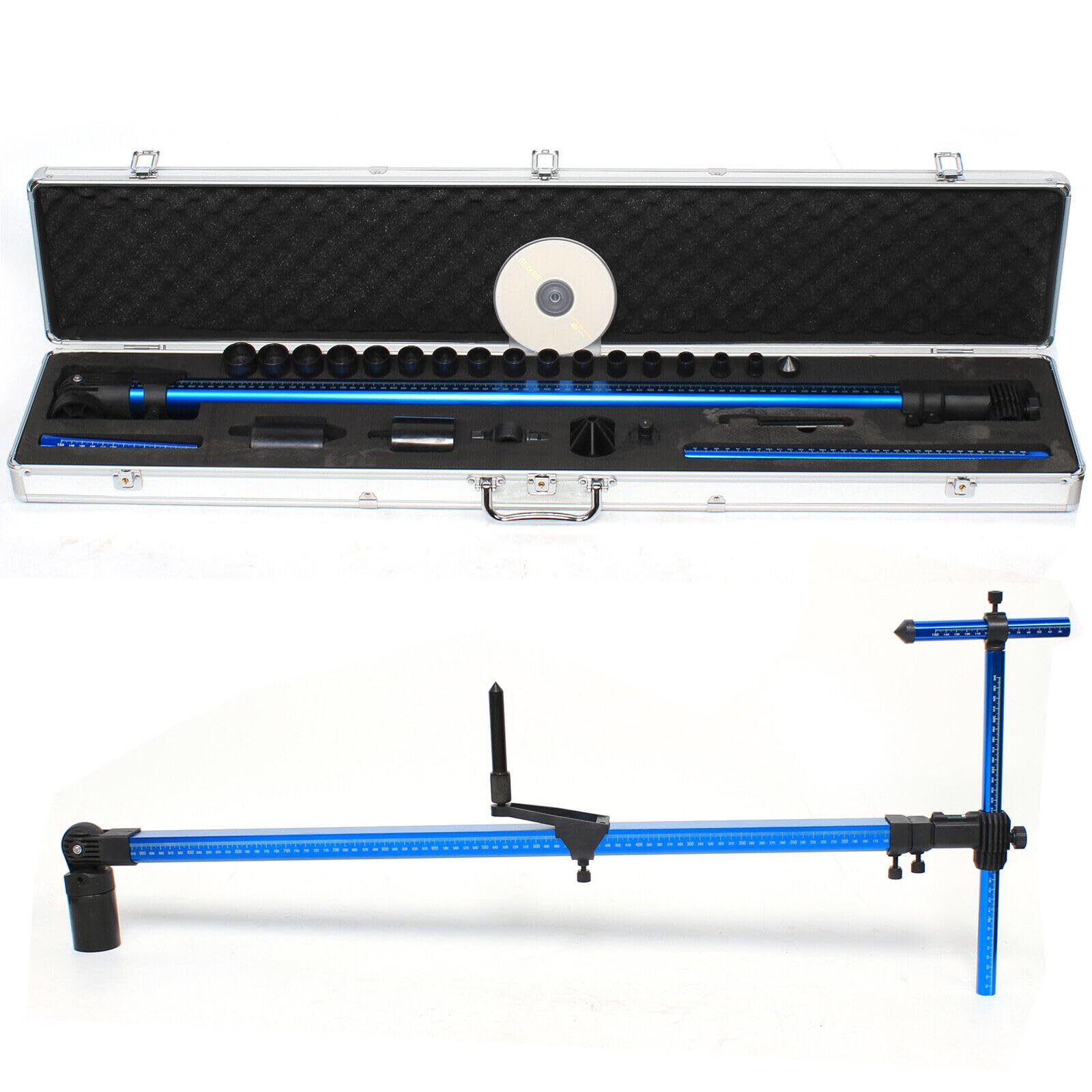 Professional 2D Measuring System for Auto Body Frame - High Precision Tram Gauge & Universal Ruler Machine | Perfect for Collision Repair, Frame Straightening & Auto Body Shop Measurements
