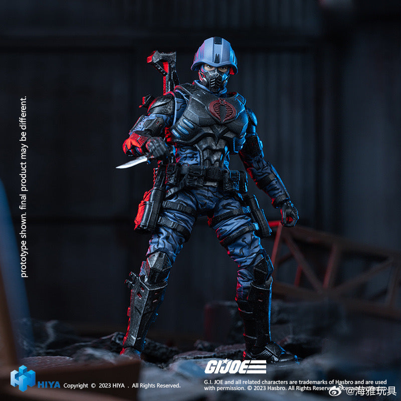 PRE ORDER - 1/18 Scale HIYA 4-Inch Action Figure - Exquisite Mini Series G.I. Joe Cobra Trooper - Perfect for Collectors & Military Toy Enthusiasts