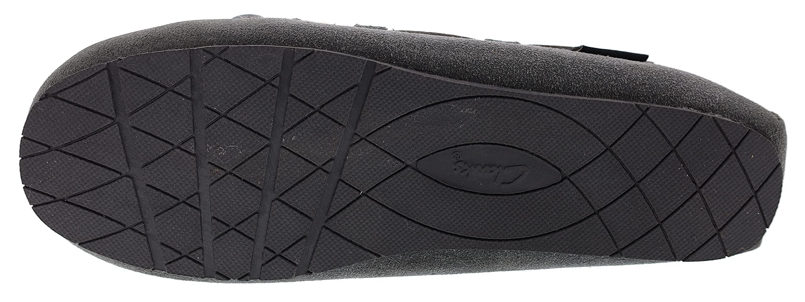 Clarks Women's Folded Tongue Suede Leather Moccasin Slippers ICH30746C - Plush Faux Fur Lining - Indoor/Outdoor House Slippers for Women - Cozy Home, Office & Travel Comfort Shoes