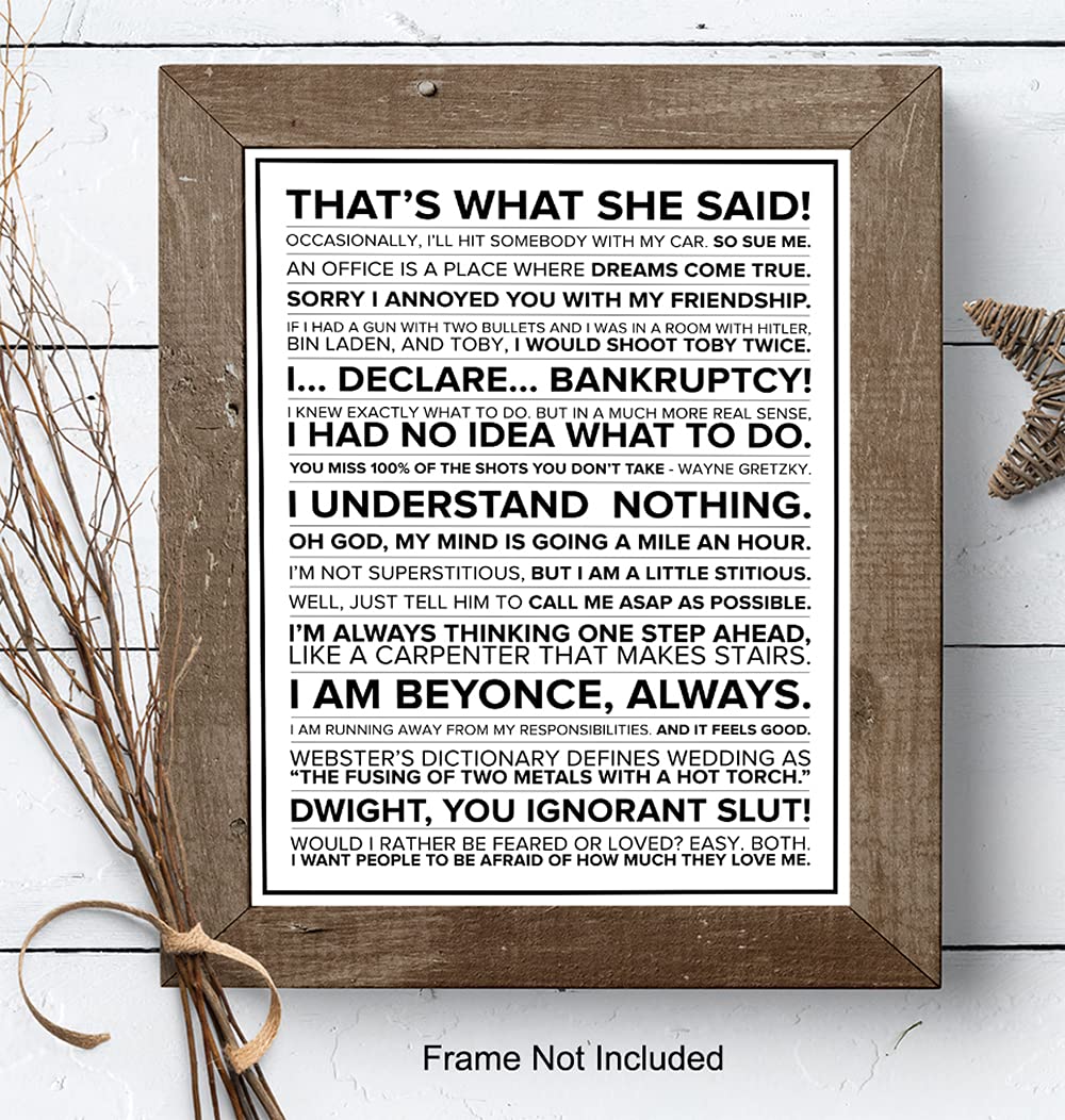 Large 11x14 The Office Poster - Michael Scott Wall Art Decor - Funny Office Quotes Merchandise - Perfect Gift for Boss, Men & Women - Humorous Home & Office Decor for Fans of The Office TV Show