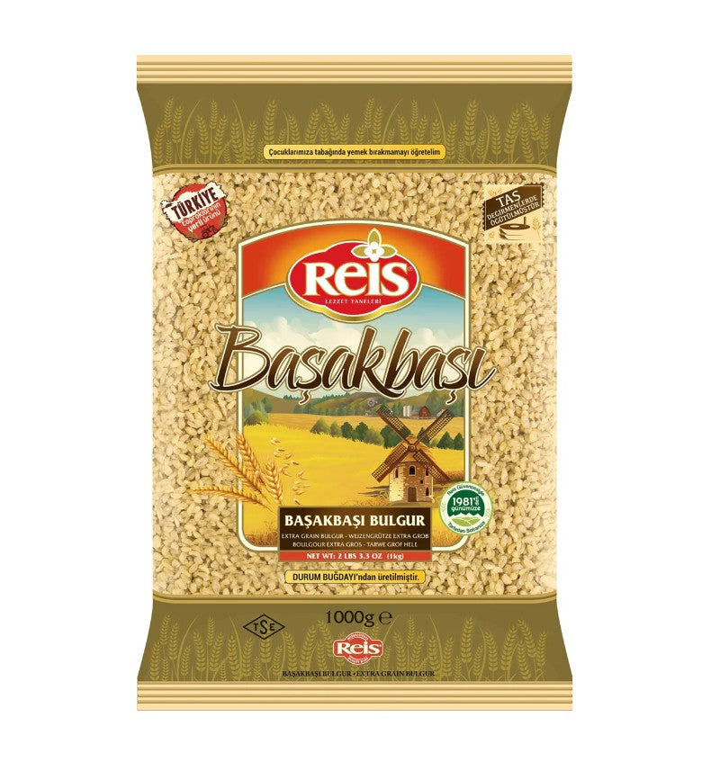 Extra Coarse Bulgur Wheat - 1Kg (2.2 Lbs) | Premium Quality Whole Grain for Cooking, Salads & Mediterranean Dishes | Healthy & Nutritious Food Ingredient