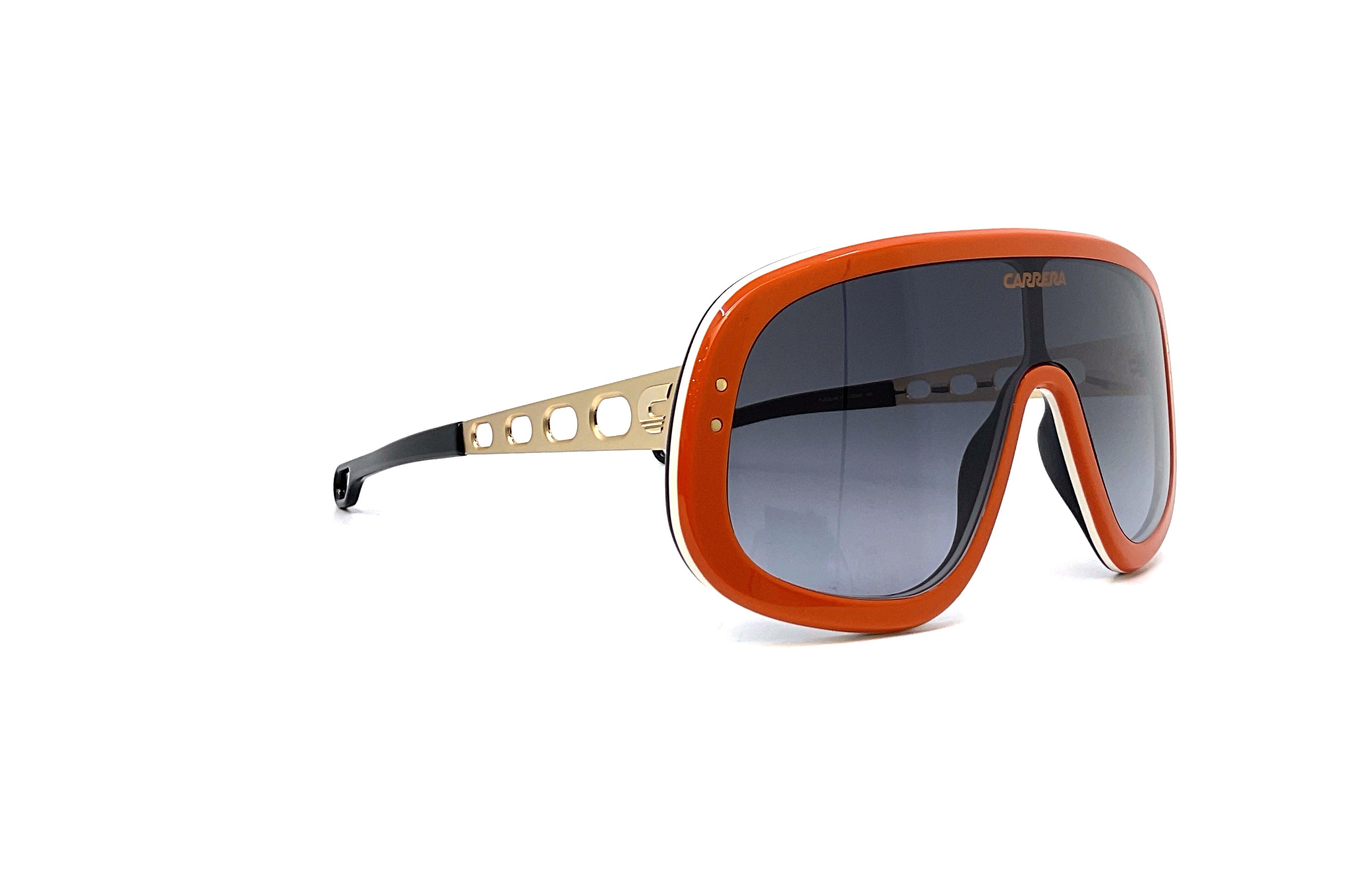 Carrera Flaglab 17 Orange Gold Sunglasses - Polarized UV Protection Sports Sunglasses for Men & Women - Perfect for Running, Cycling, and Outdoor Activities