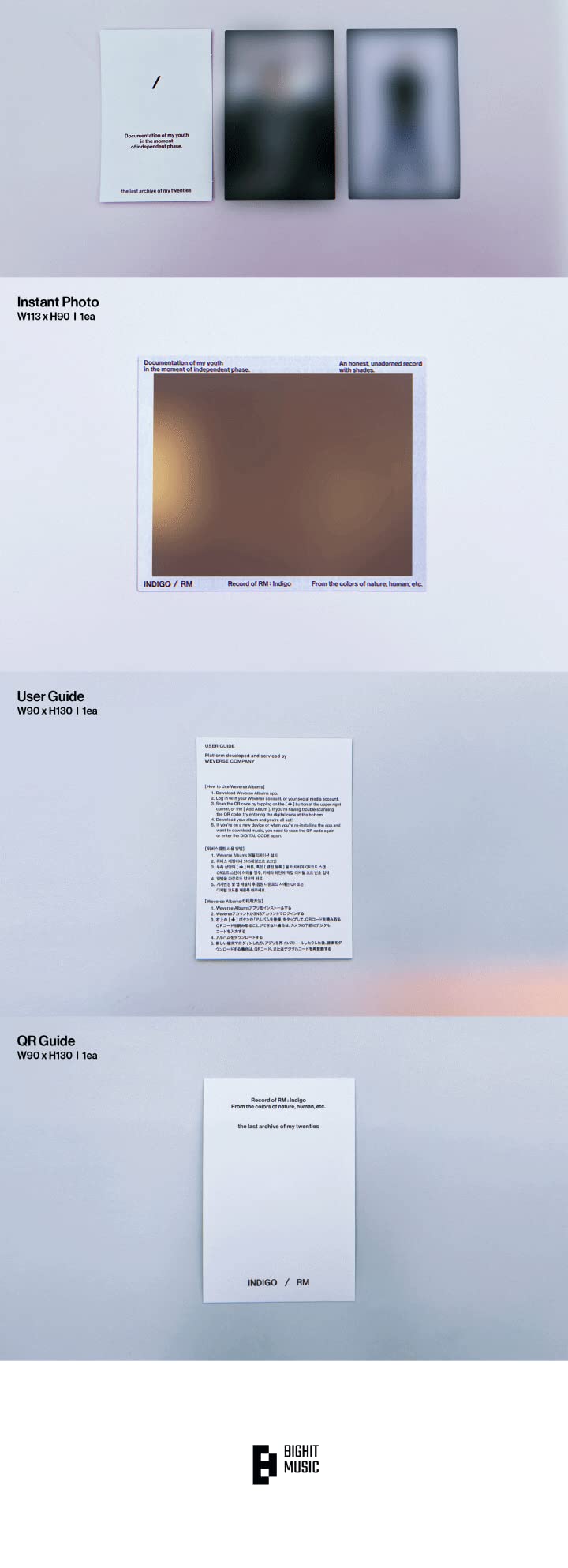 BTS RM Indigo 1st Solo Album - Deluxe Collectors Edition with Photobook, Postcards, Photocards, Fabric Card, Instant Photos & Lyric Book | Official Weverse Exclusive | Perfect for K-Pop Fans & Album Collectors
