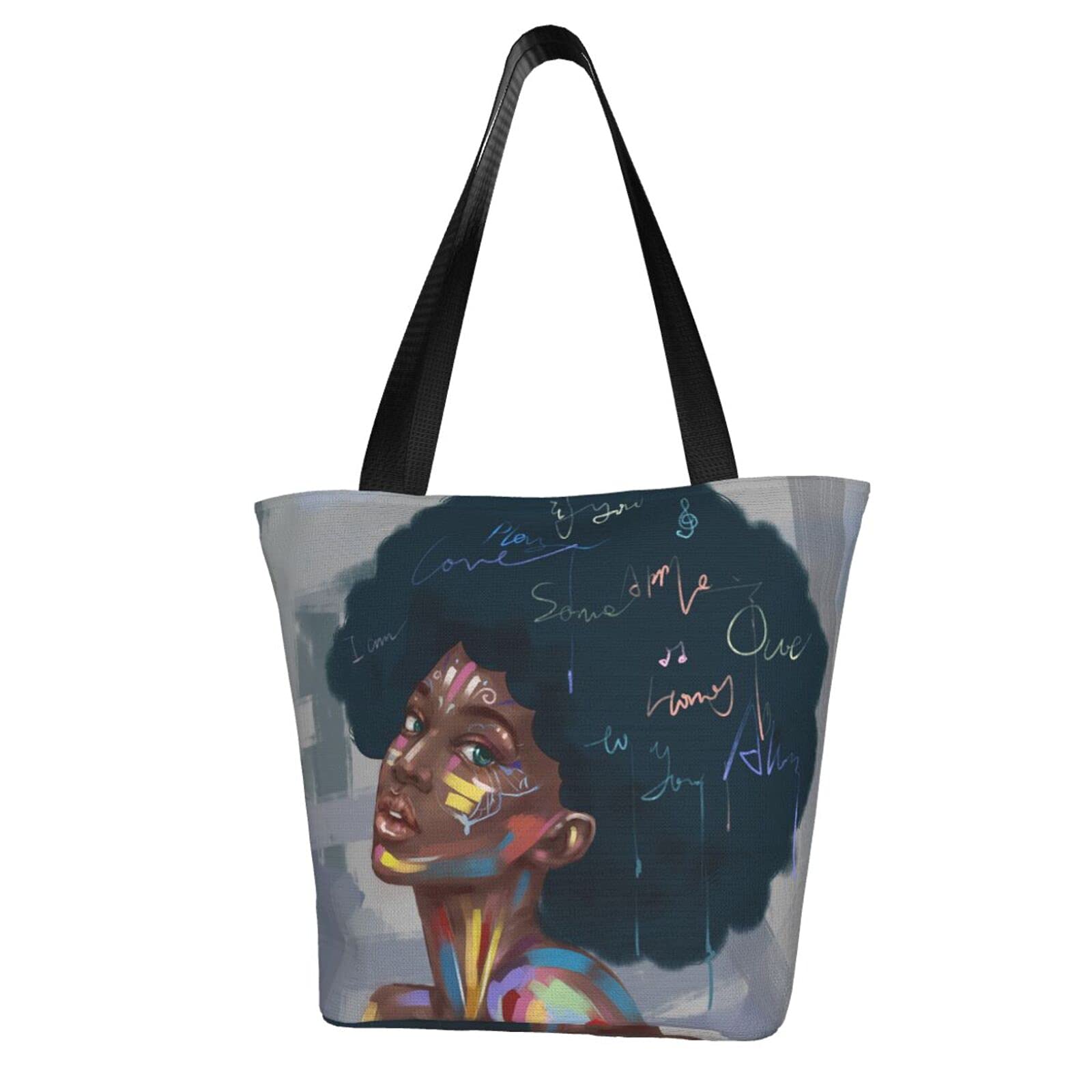 Stylish African American Women's Tote Bag - Large Zippered Shoulder Handbag for Work, Travel, Beach & Shopping | Perfect for Office, Vacation & Daily Errands