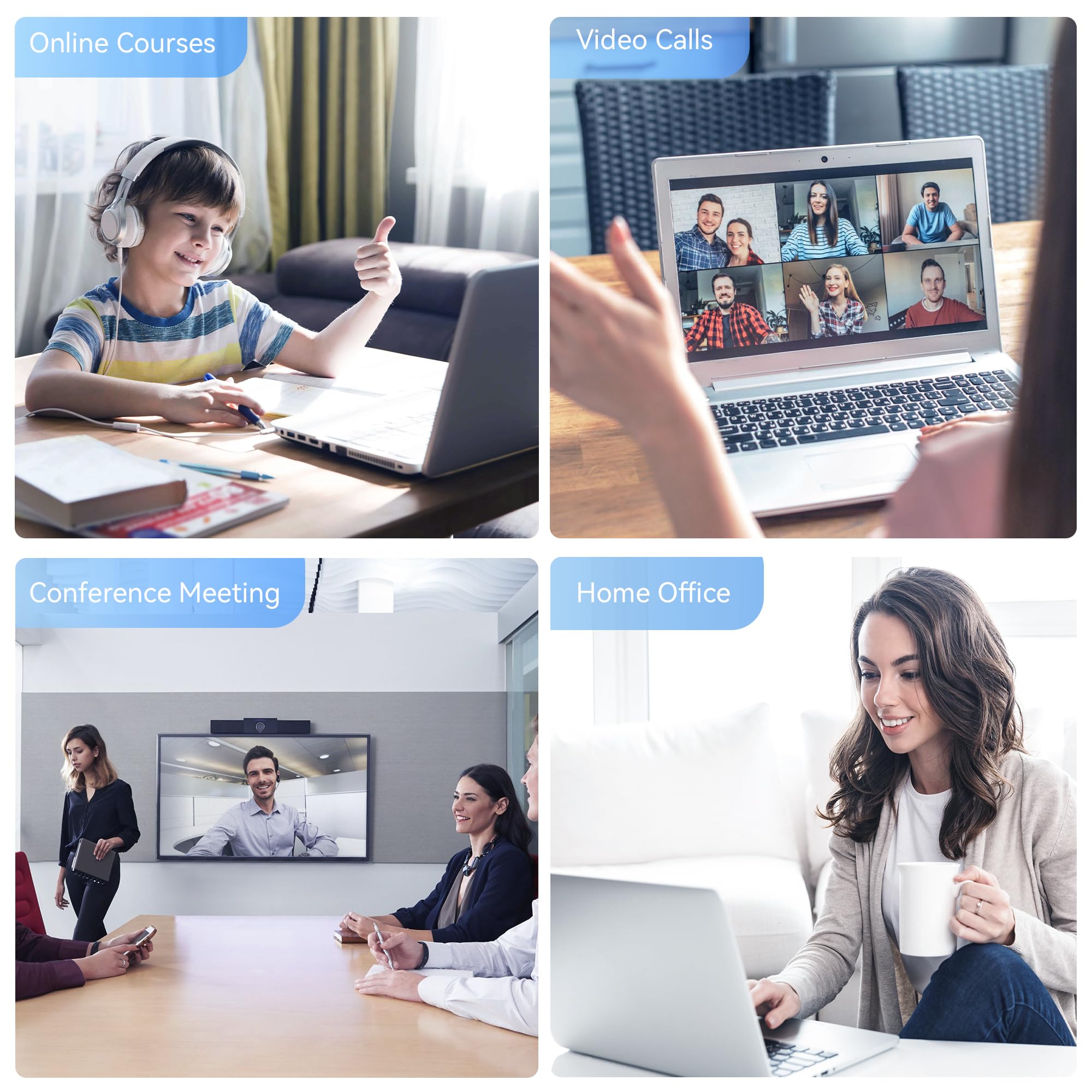Tenveo Bluetooth/Wireless/USB Conference Speaker with Omnidirectional Microphone - Noise Cancelling Speakerphone for 10-12 People, 360° Voice Pickup for Zoom/Skype/Teams Online Meetings - Perfect for Home Office, Webinars & Conference Calls