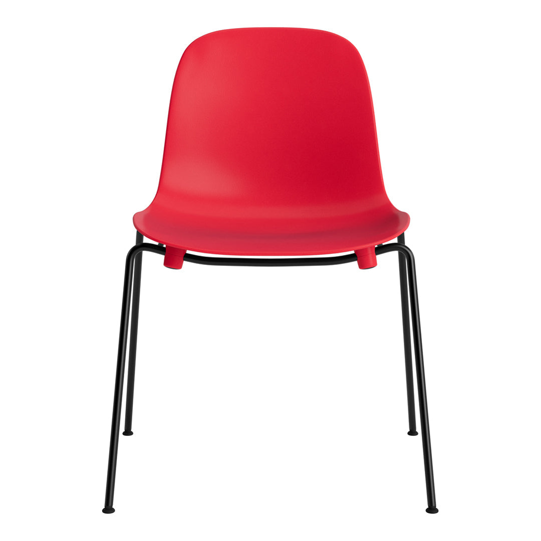 Modern Form Side Chair with Sturdy Metal Legs - Stackable Dining Chair for Kitchen, Restaurant & Office Use