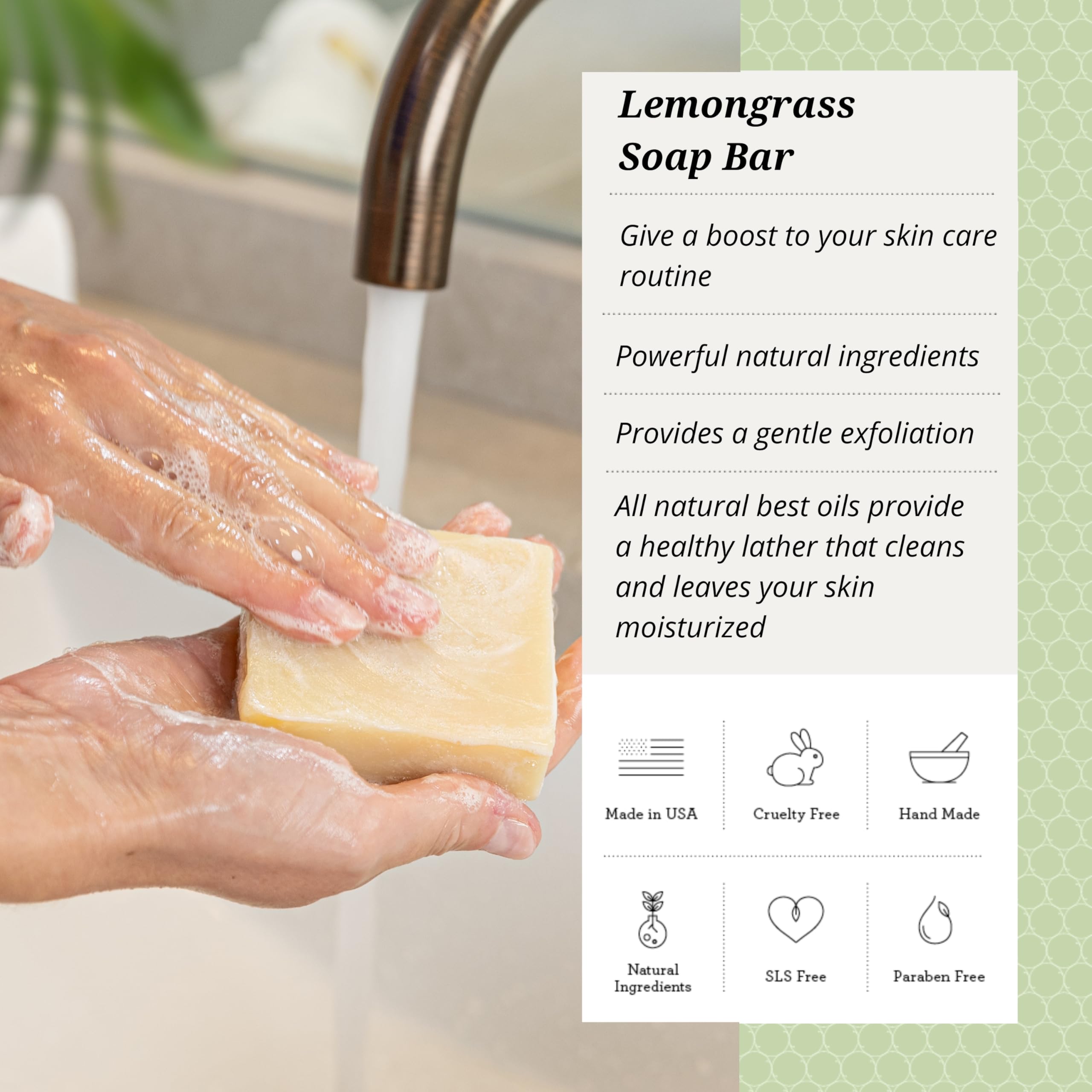 Lizush Lemongrass 6-Piece Spa Gift Set for Women - Luxury Handmade Body Care Kit with Soap, Lotion & More - Perfect for Relaxation, Self-Care & Gifts - Ideal for Birthdays, Mother's Day & Spa Nights at Home