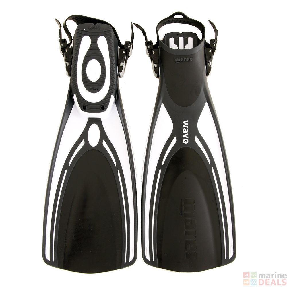 Mares Scuba Diving Fins Wave - Professional Open Heel Swim Fins for Snorkeling & Scuba Diving - Perfect for Ocean, Pool & Beach Water Sports