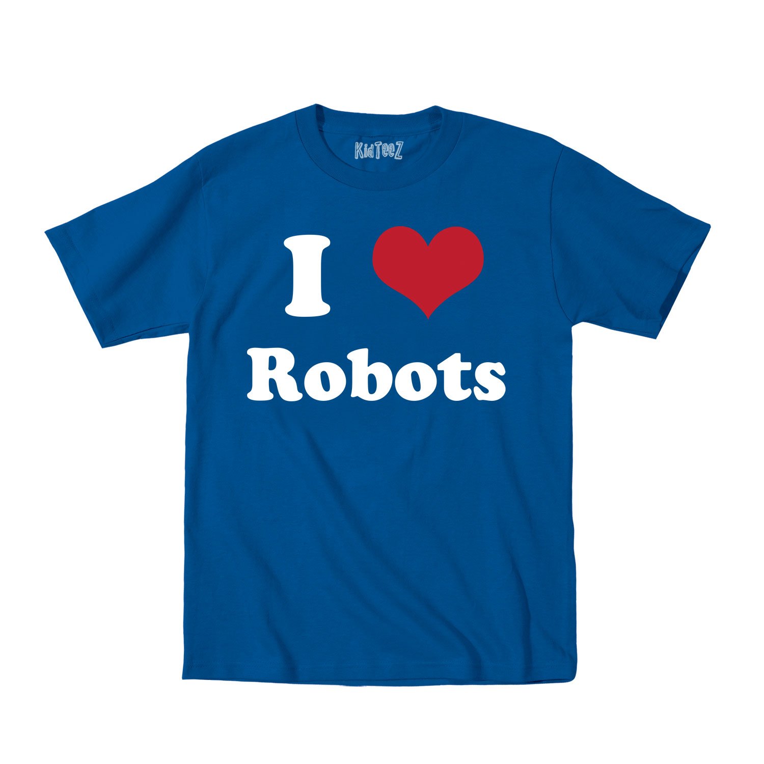 I Love Robots Toddler Short Sleeve T-Shirt - Cute Graphic Tee for Boys & Girls - Perfect for Playdates, Daycare & Robot-Themed Birthday Parties