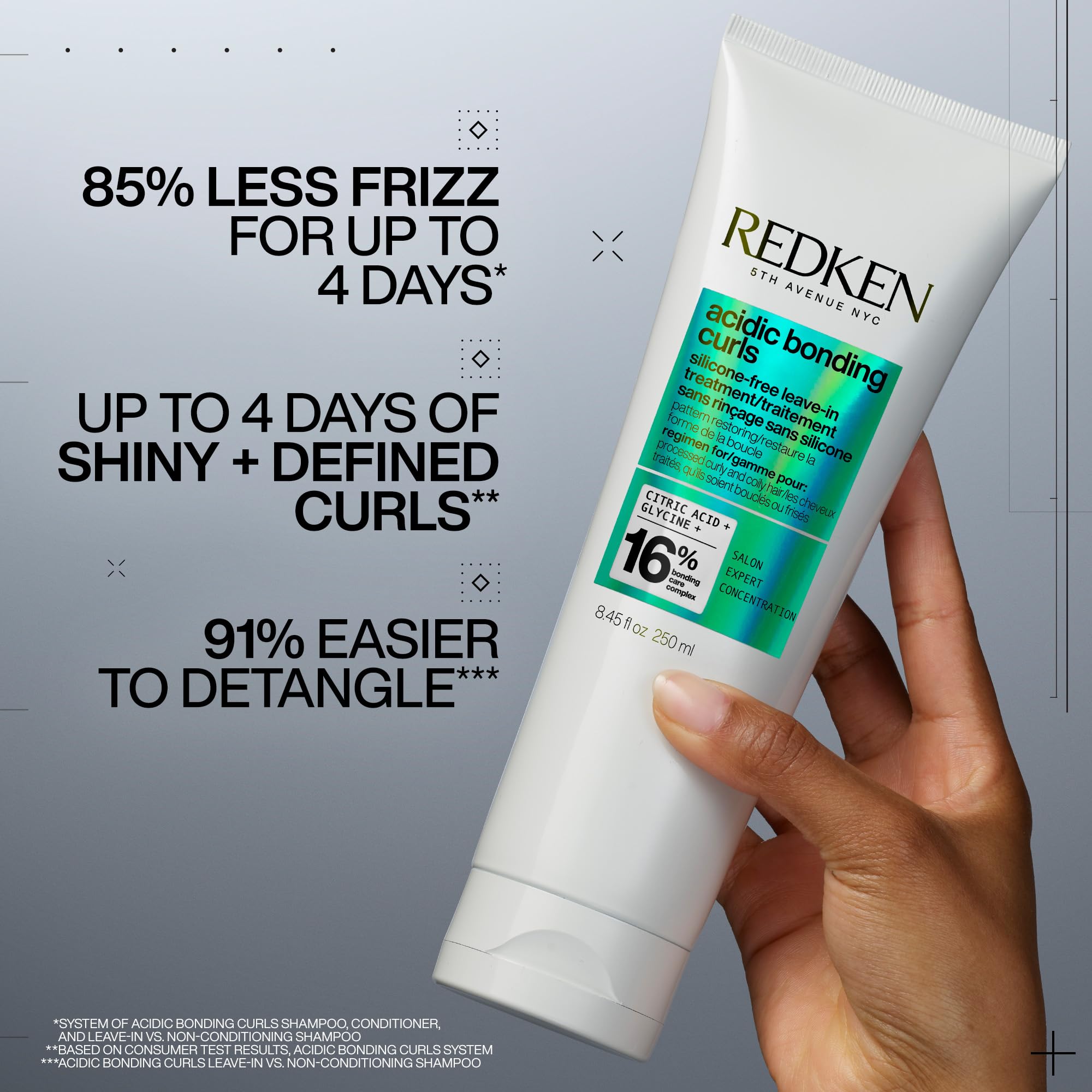 REDKEN Acidic Bonding Curls Shampoo, Conditioner & Leave-In Treatment Set for Coily & Curly Hair | Curl Definition & Control with Citric Acid, Avocado Oil & Shea Butter | Silicone-Free Hair Care | Perfect for Daily Use & Salon-Quality Results at Home