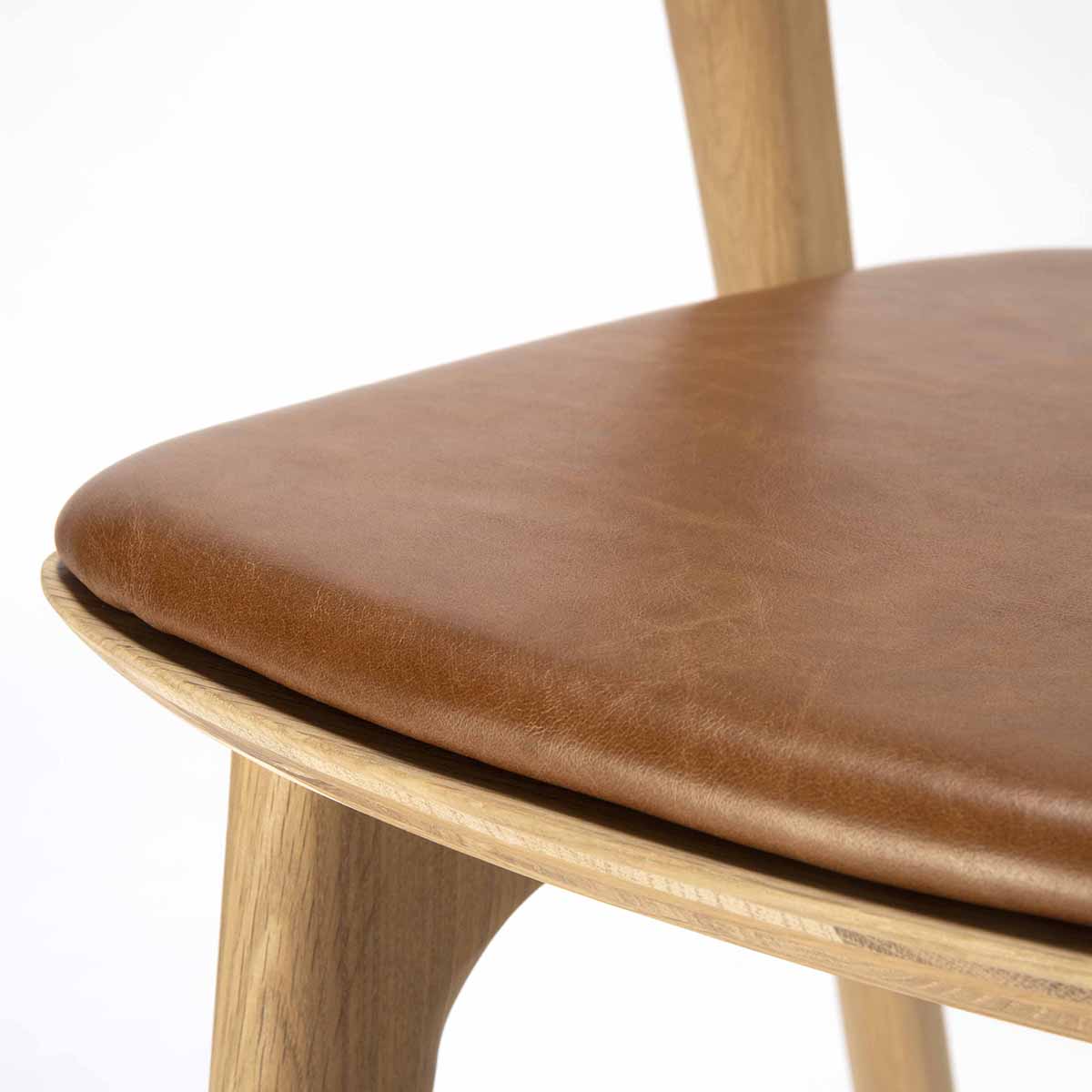 Modern Bok Dining Chair - Solid Wood Kitchen Chairs with Cushion - Comfortable & Stylish for Dining Room, Kitchen, or Breakfast Nook