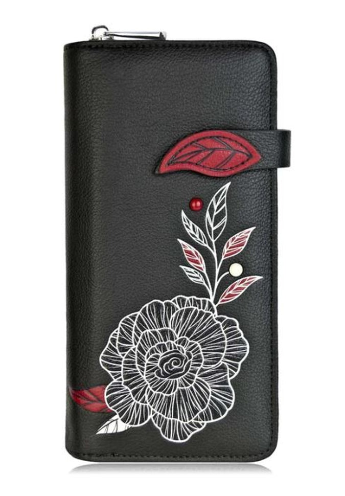 Elegant Espe Begonia Clutch Wallet for Women - Stylish Crossbody Phone Purse with RFID Protection - Perfect for Evening Parties, Weddings & Daily Use