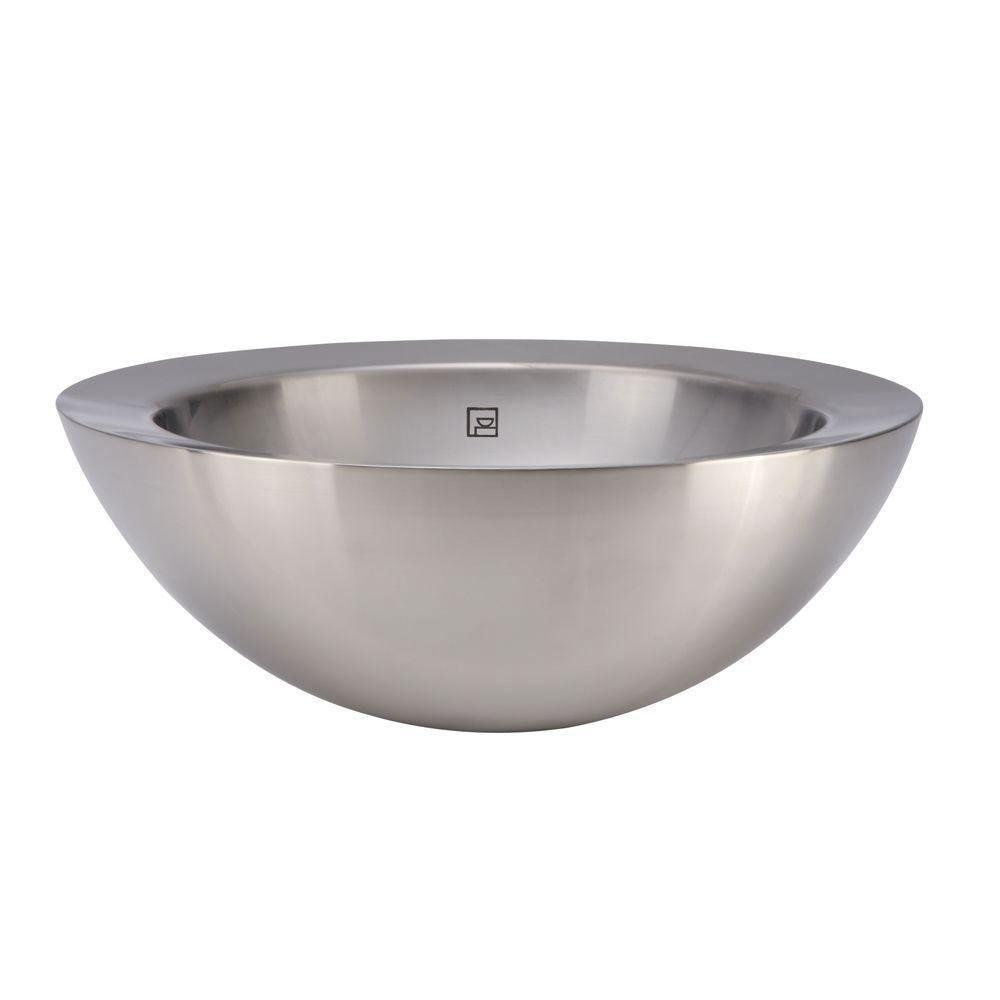 Decolav Simply Stainless Steel Vessel Sink - Polished Finish, Modern Bathroom Sink for Vanity & Powder Room Installation (Model 789429) | Perfect for Contemporary Home & Commercial Bathroom Designs