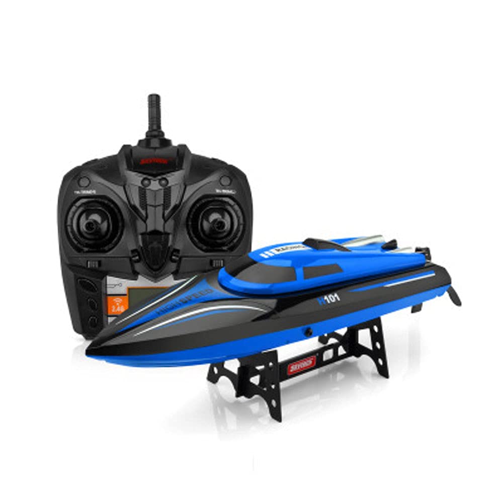 High-Speed Electric RC Boat - 30KM/H Remote Control Speed Boat with LCD Display, Rechargeable Battery - Perfect for Summer Outdoor Water Play, Kids Gifts & Pool Toys