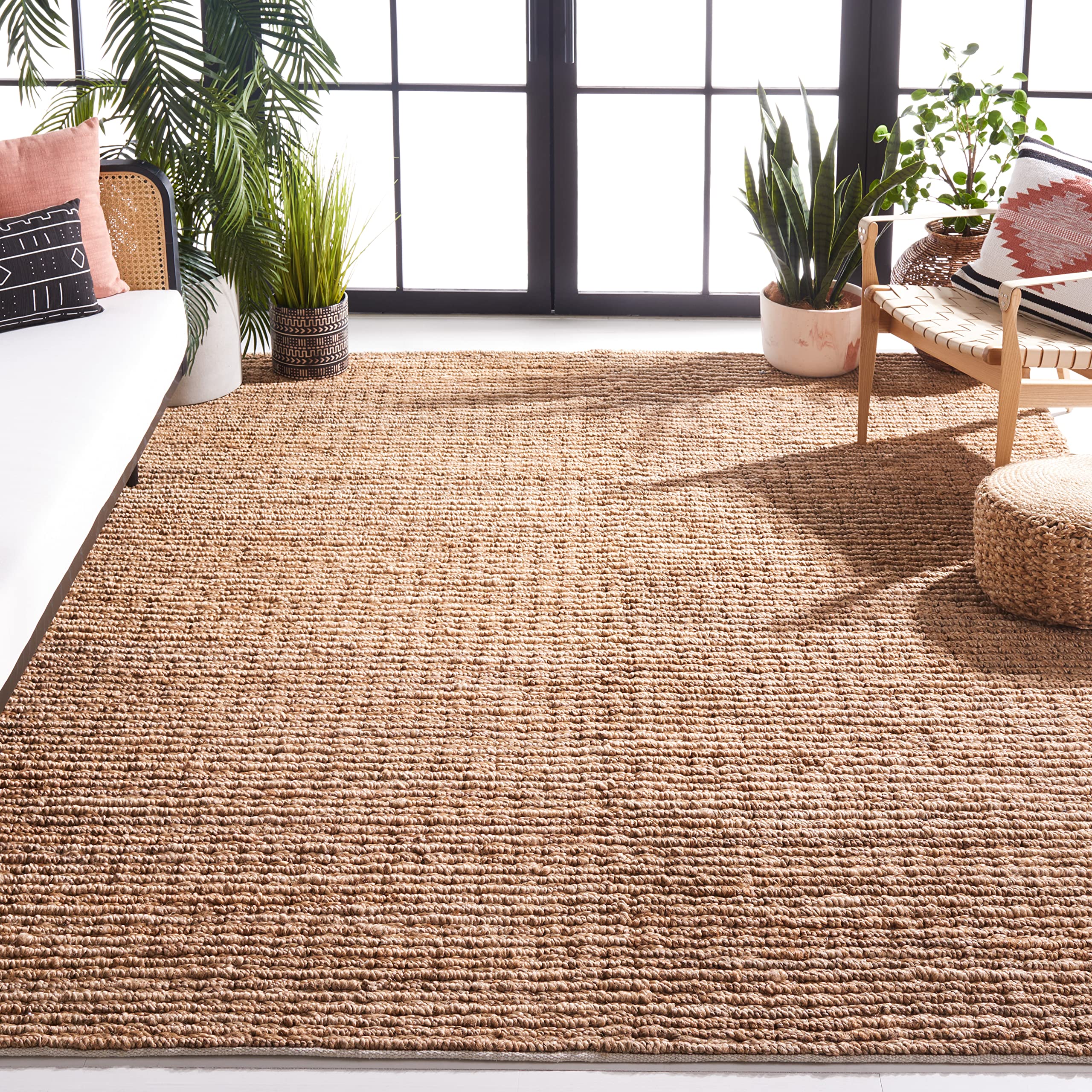 SAFAVIEH Handmade Natural Jute Area Rug 8' x 10' - Farmhouse Style, Durable & Eco-Friendly for High Traffic Areas - Perfect for Living Room, Bedroom, Dining Room & Home Decor