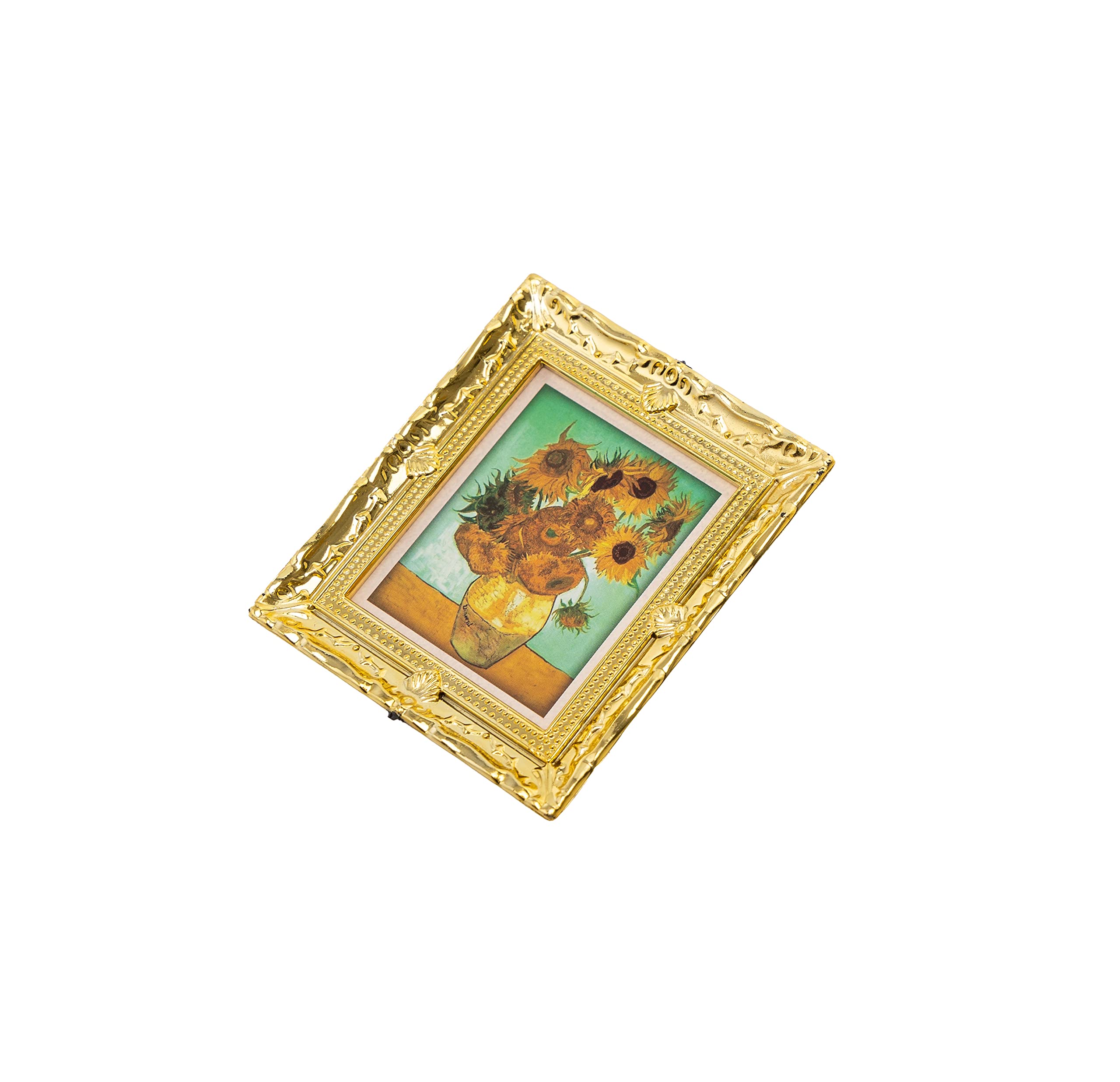 1:12 Miniature Antique Gold Gilt Picture Frame - Dollhouse Accessories for Fairy Garden, DIY Crafts & Home Decor Scenes