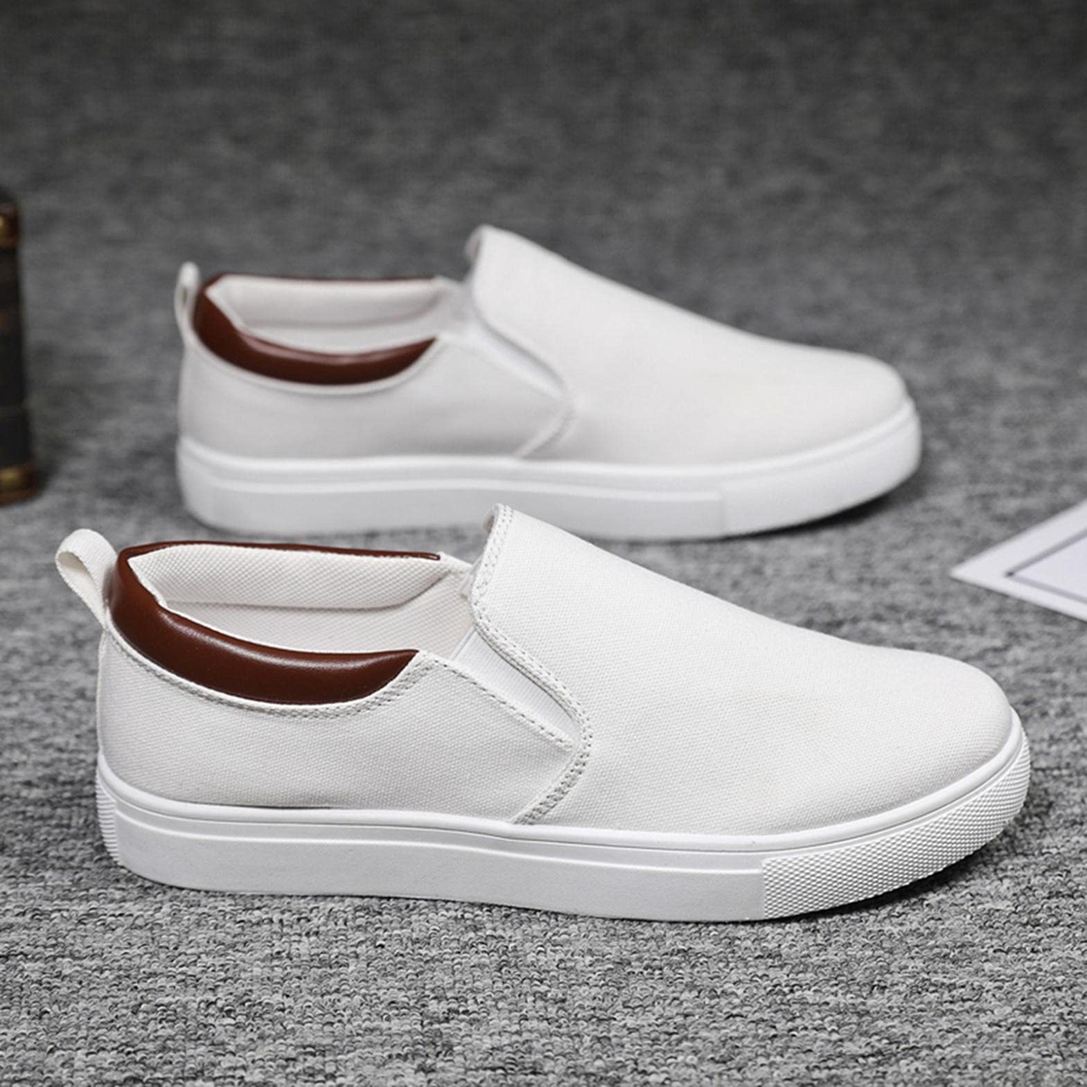 Hbeylia Slip-On Loafers for Men & Women - Breathable Canvas Casual Sneakers | Low-Cut Unisex Walking Shoes for Driving, Outdoor Sports & Daily Wear
