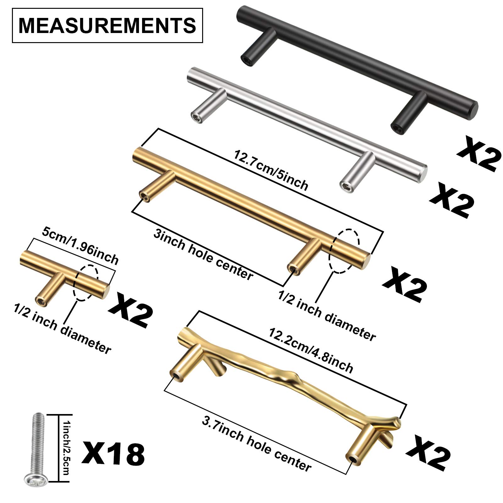 10 Pack Stainless Steel Handles for Resin Tray Molds - Cabinet & Drawer Pulls with Screws - DIY Craft Hardware for Kitchen, Bathroom & Home Decor - Perfect for Resin Art, Serving Trays and Furniture Upgrades