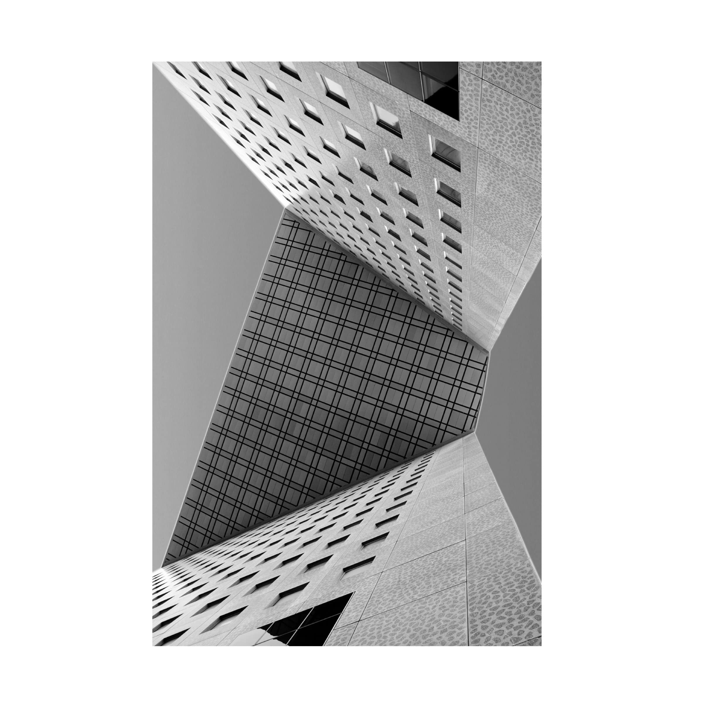 Guillaume Legraverend 'Urban Origami' Canvas Wall Art Print - Modern Abstract Cityscape Painting for Living Room, Bedroom & Office Decor