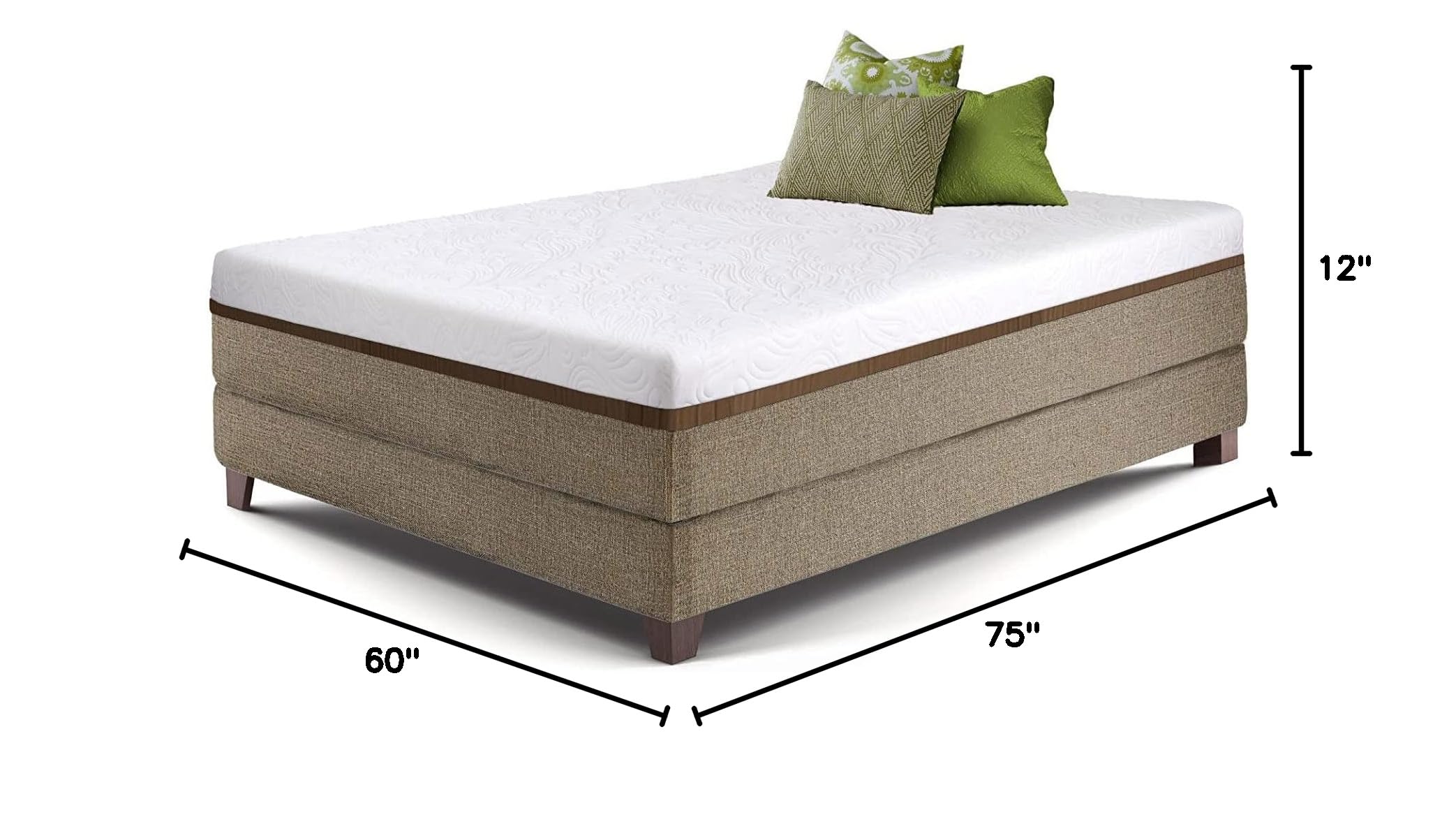 12 Inch Ultra RV Short Queen Gel Memory Foam Mattress - Cooling Bed in a Box for Campers, Trailers & Trucks - Perfect for Travel Comfort & Space Saving