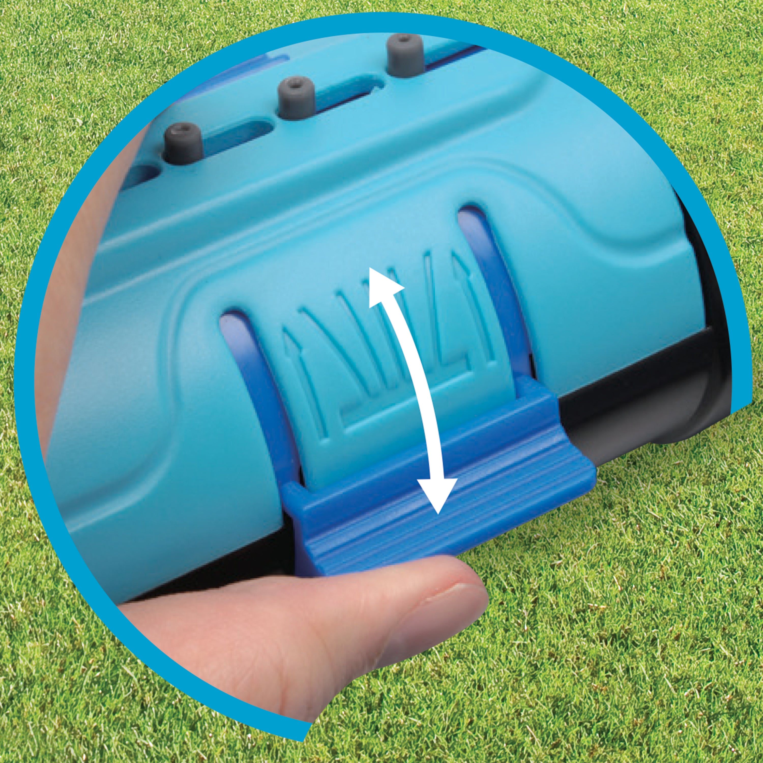 Aqua Joe SJI TLS20 Turbo Oscillating Lawn Sprinkler - Clog Resistant Nozzles, Adjustable Spray Patterns, Covers Up to 5000 sq ft - Perfect for Large Yards, Gardens & Lawn Watering