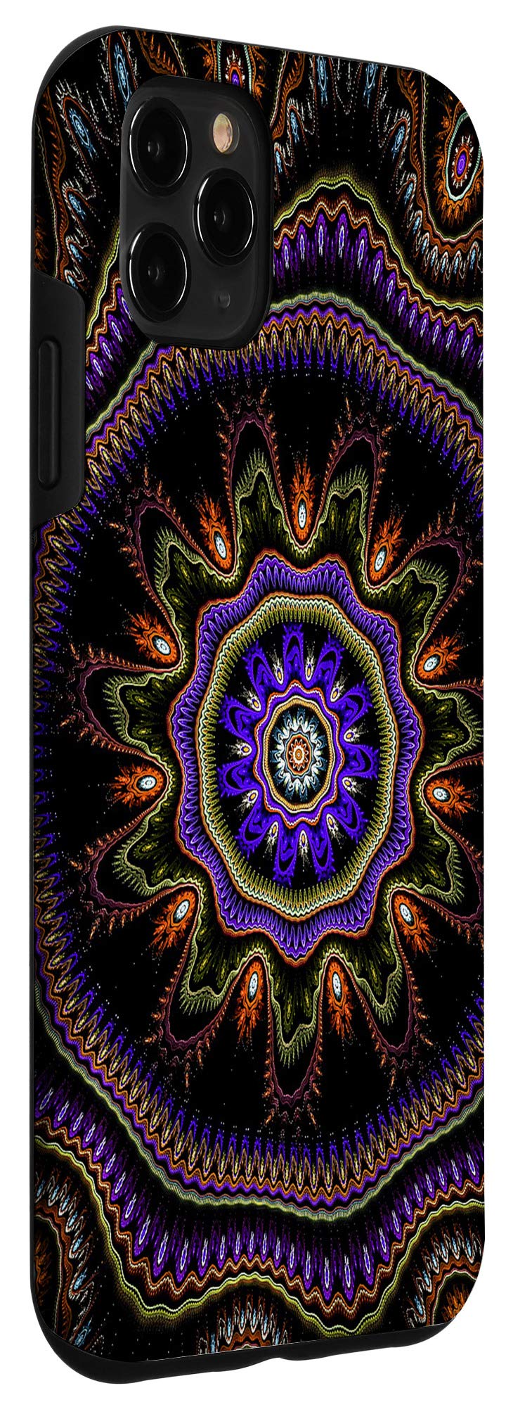 iPhone 11 Pro Max Case - Purple Mandala Boho Chic Abstract Psychedelic Design | Protective Phone Cover for Women & Men | Perfect for Travel, Work & Everyday Use