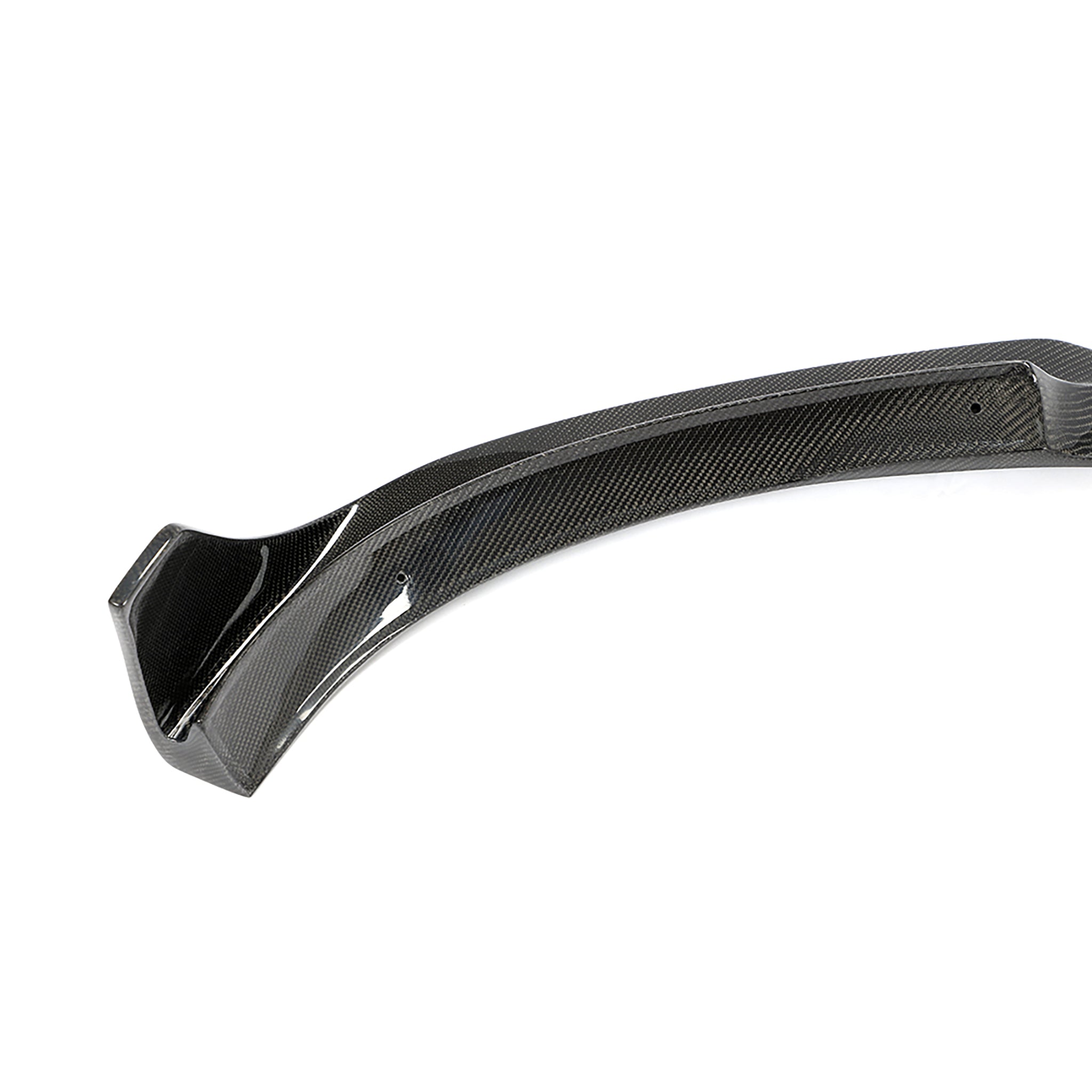 Premium Real Carbon Fiber V-Style Aero Front Lip Spoiler for Tesla Model 3 (2017-2023) - Enhance Style & Aerodynamics for Street & Track Performance