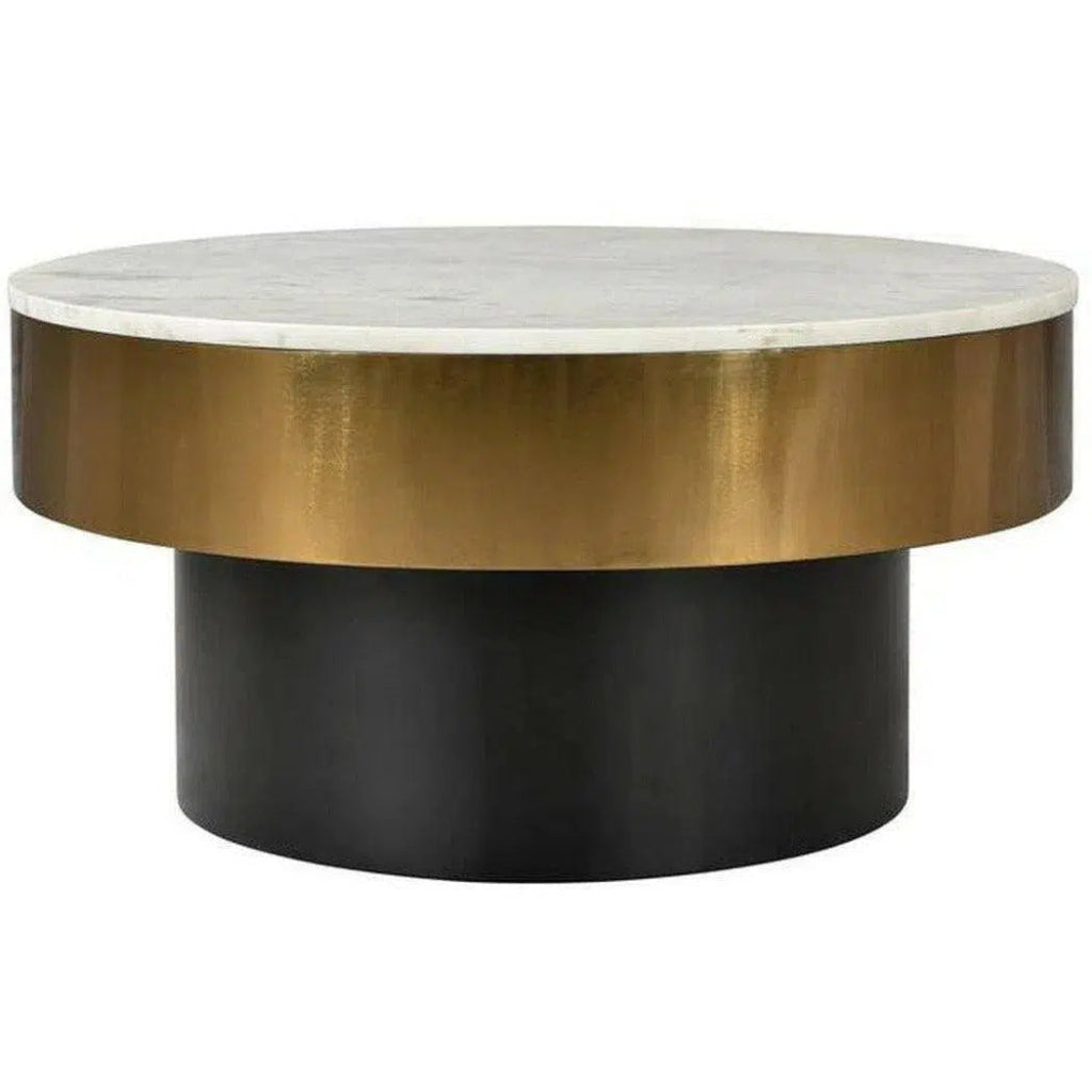 31.5 Inch White Art Deco Coffee Table - Mid-Century Modern Style for Living Room, Lounge & Home Decor