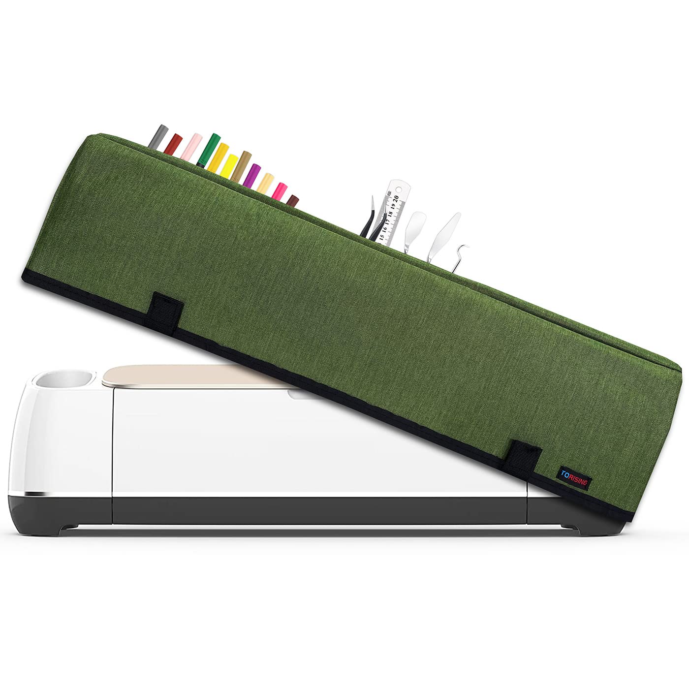Waterproof Dust Cover for Cricut Maker & Explore Air 2 - Army Green Protective Case for Vinyl Cutting Machines | Perfect for Craft Room Storage & Machine Protection