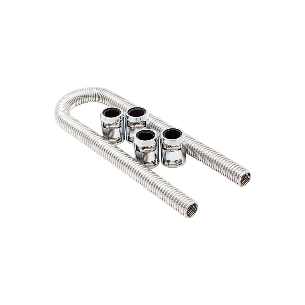 TSP 48-Inch Stainless Steel Flexible Radiator Hose Kit HC6304C - Universal Fit for Cars, Trucks & SUVs - High-Temperature & Corrosion Resistant - Perfect for Engine Cooling System Repairs & Upgrades