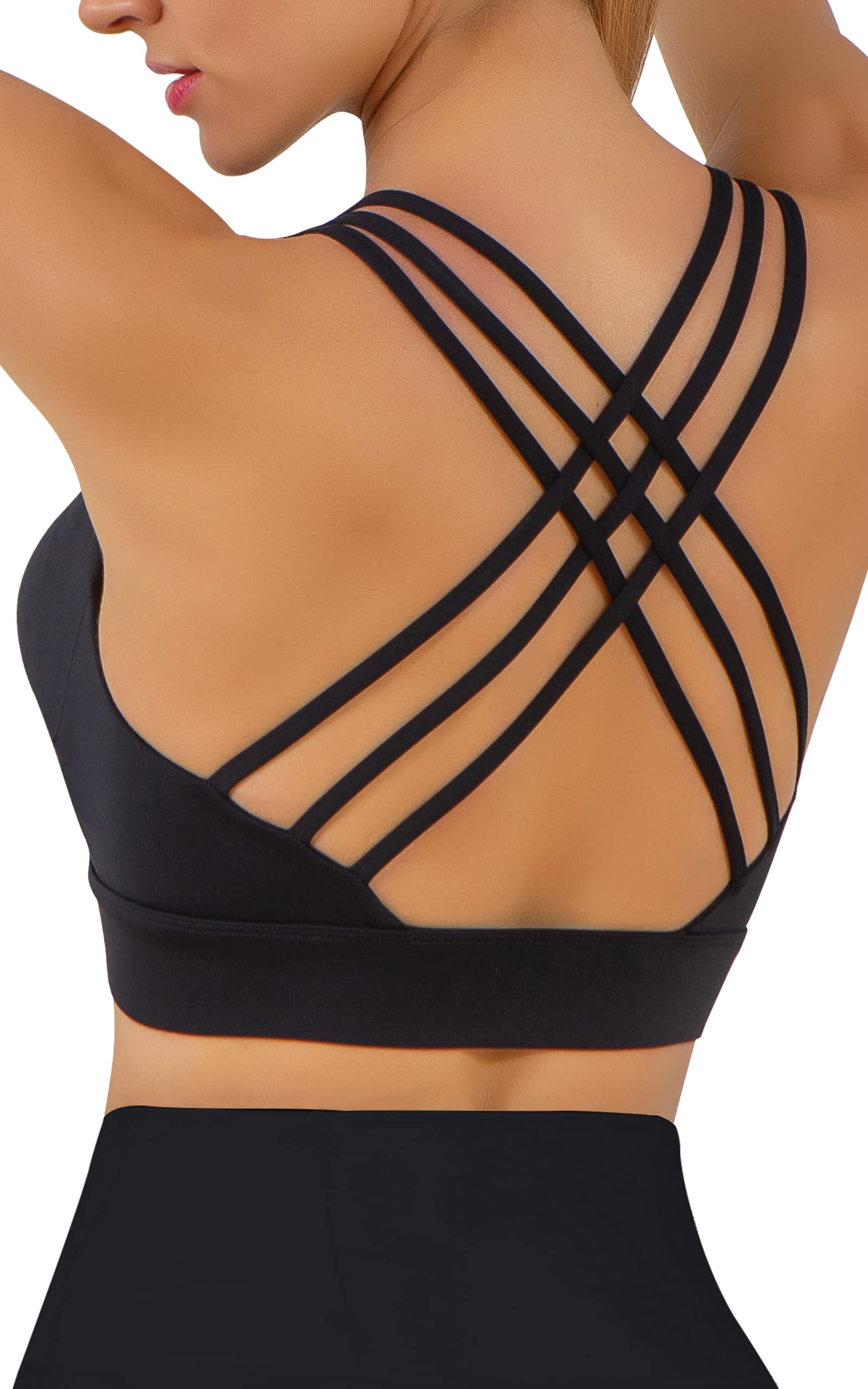Botel High Impact Sports Bras for Women - Criss Cross Running Bra with Removable Pads & Maximum Support | Perfect for Gym, Yoga & High-Intensity Workouts