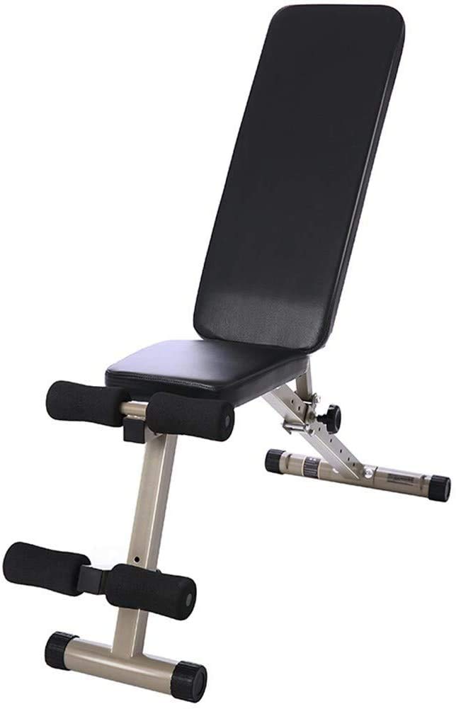 BYCDD Adjustable Weight Bench - Workout Bench for Full Body Training, Incline Sit Up & Abs Exercise, Utility Fitness Equipment (26X112CM, Black) - Perfect for Home Gym & Strength Training